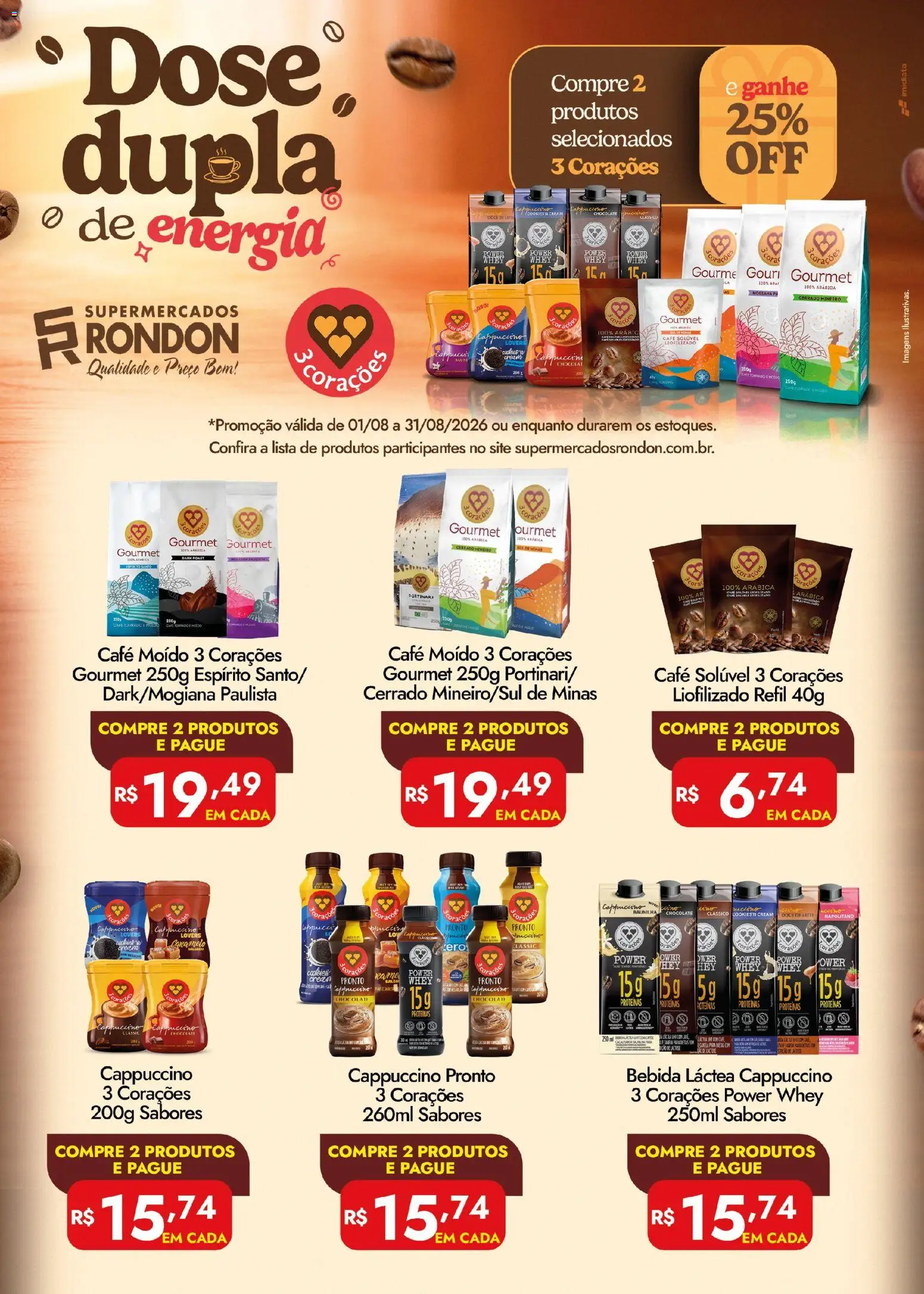 Pré-Visualização do folheto "Supermercados Rondon ofertas Dose Dupla" da loja Supermercados Rondon válido a partir de 01/08/2026