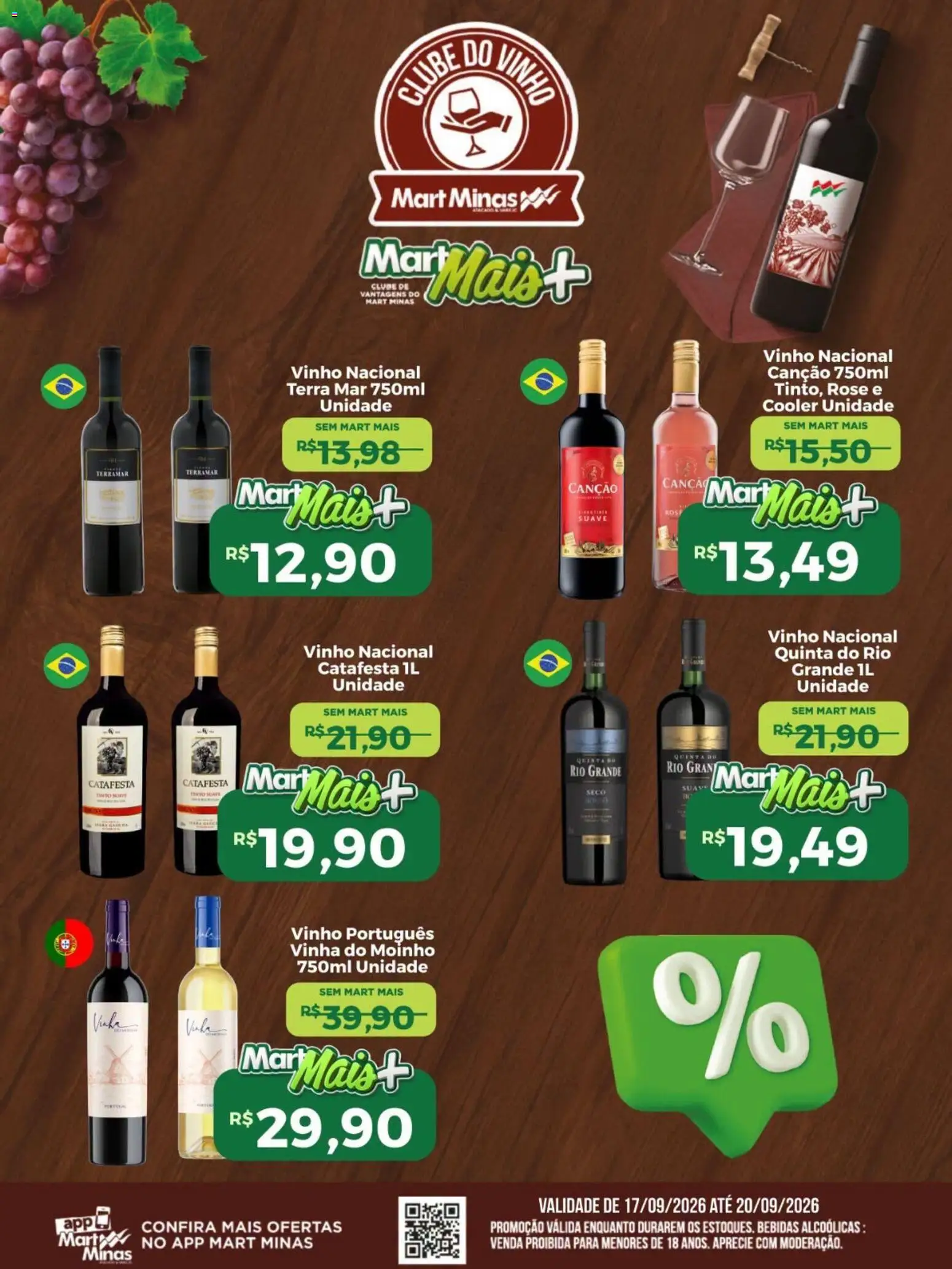 Pré-Visualização do folheto "Mart Minas ofertas Clube do Vinho" da loja Mart Minas válido a partir de 17/09/2026 - Cooler, Vinho, Bebidas