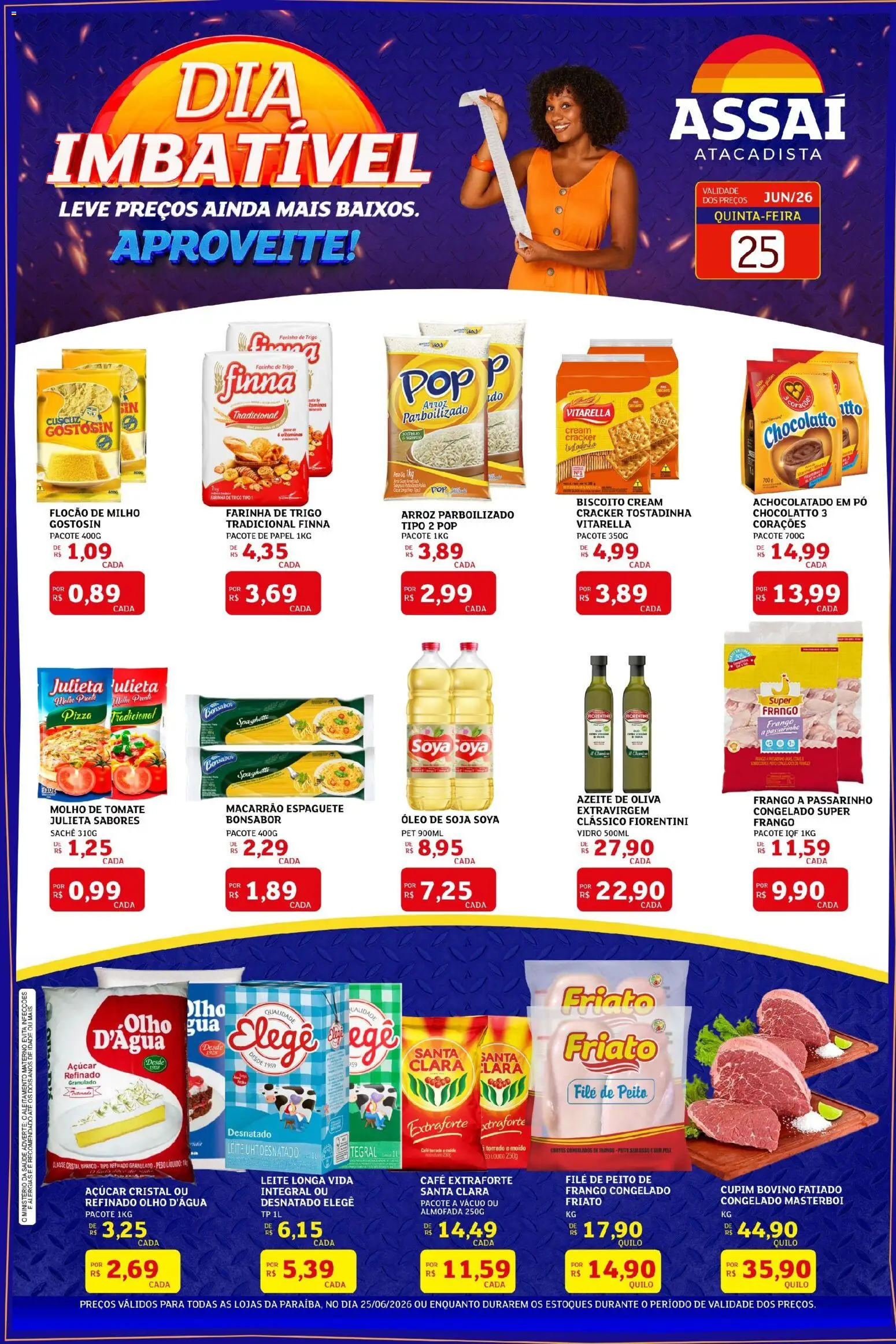 Pré-Visualização do folheto "Assaí Atacadista ofertas - PB" da loja Assaí Atacadista válido a partir de 25/06/2026