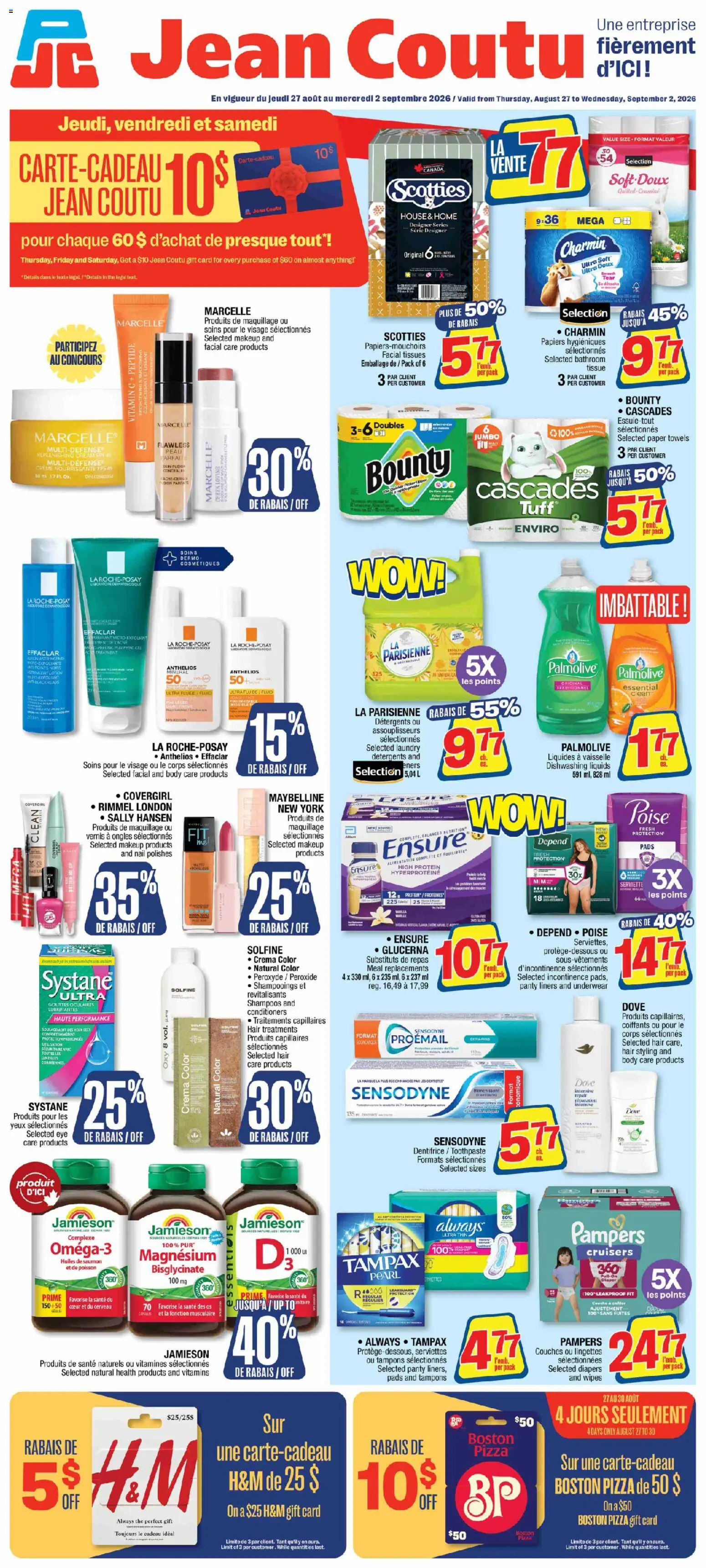 Preview of leaflet Jean Coutu circulaire from shop Jean Coutu is valid from Aug 27, 2026