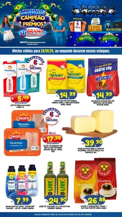 Pré-Visualização do folheto "Bramil Supermercados ofertas do Dia" da loja Bramil Supermercados válido a partir de 28/05/2026
