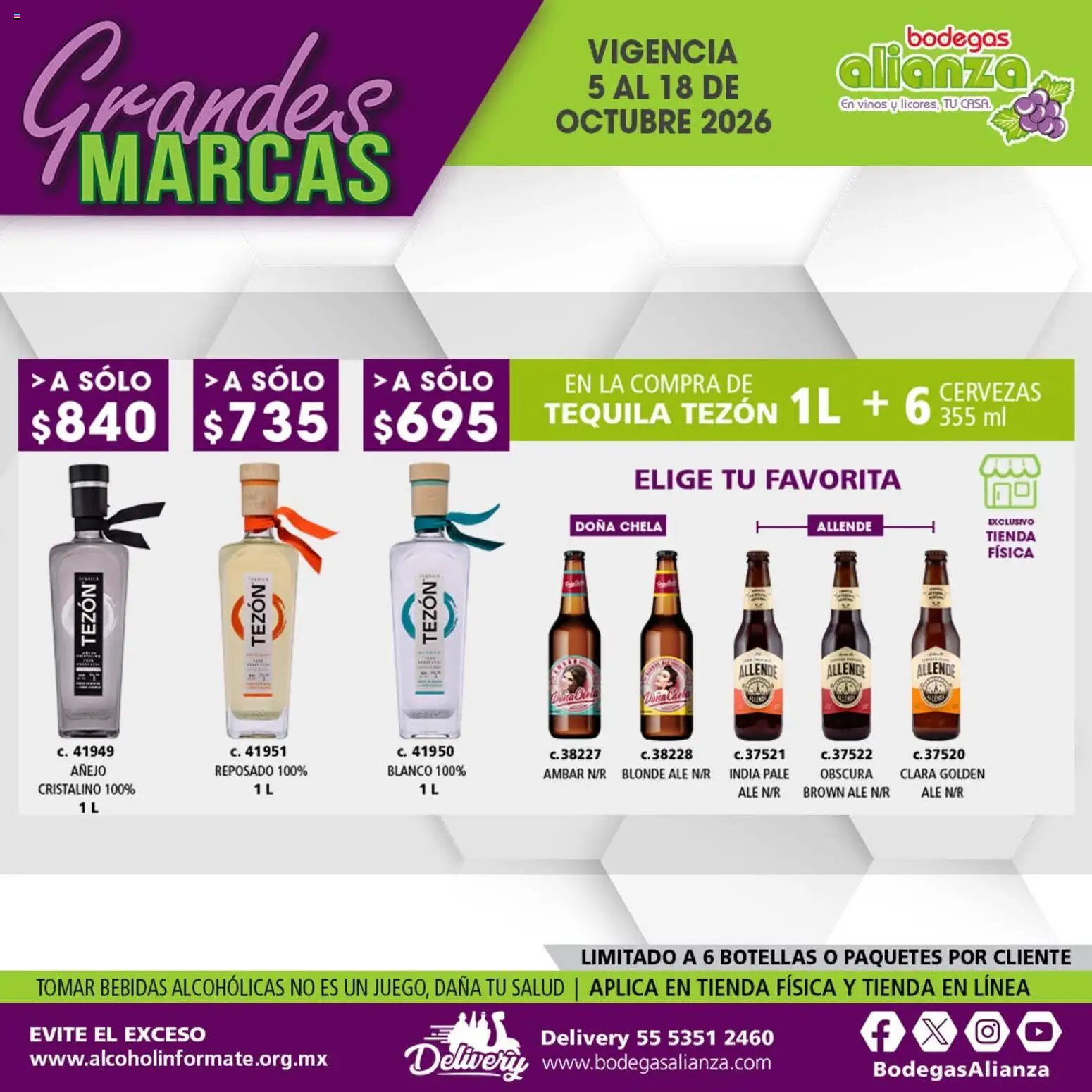 Vista previa las ofertas de la tienda Bodegas Alianza - Bodegas Alianza catálogo Grandes Marcas desde el 05/10/2026 