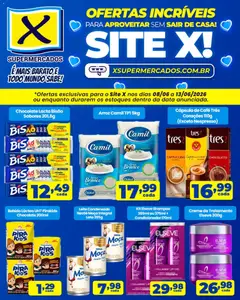 Pré-Visualização do folheto "X Supermercados ofertas incríveis" da loja X Supermercados válido a partir de 08/06/2026