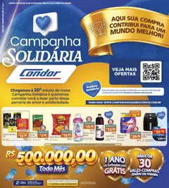 Pré-Visualização do folheto "Supermercados Condor ofertas Solidária" da loja Supermercados Condor válido a partir de 26/08/2026
