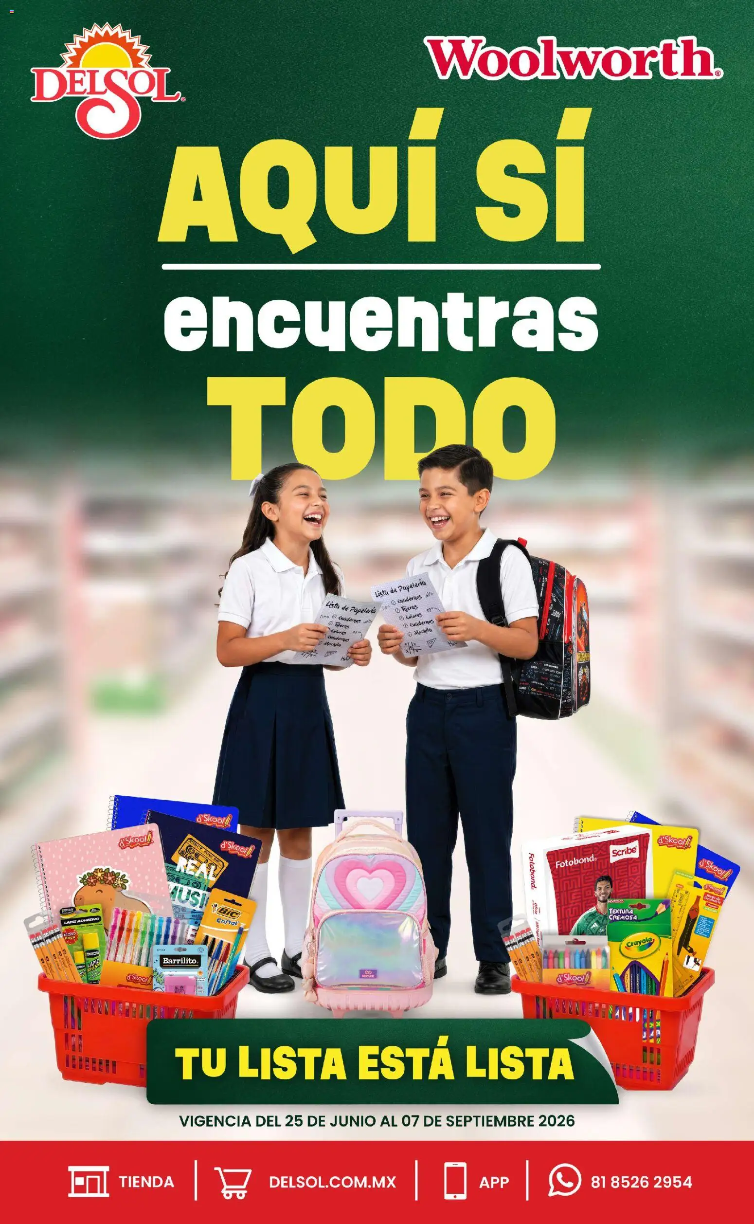 Vista previa las ofertas de la tienda Del Sol y Woolworth - Del Sol y Woolworth catálogo Back To School desde el 25/06/2026 