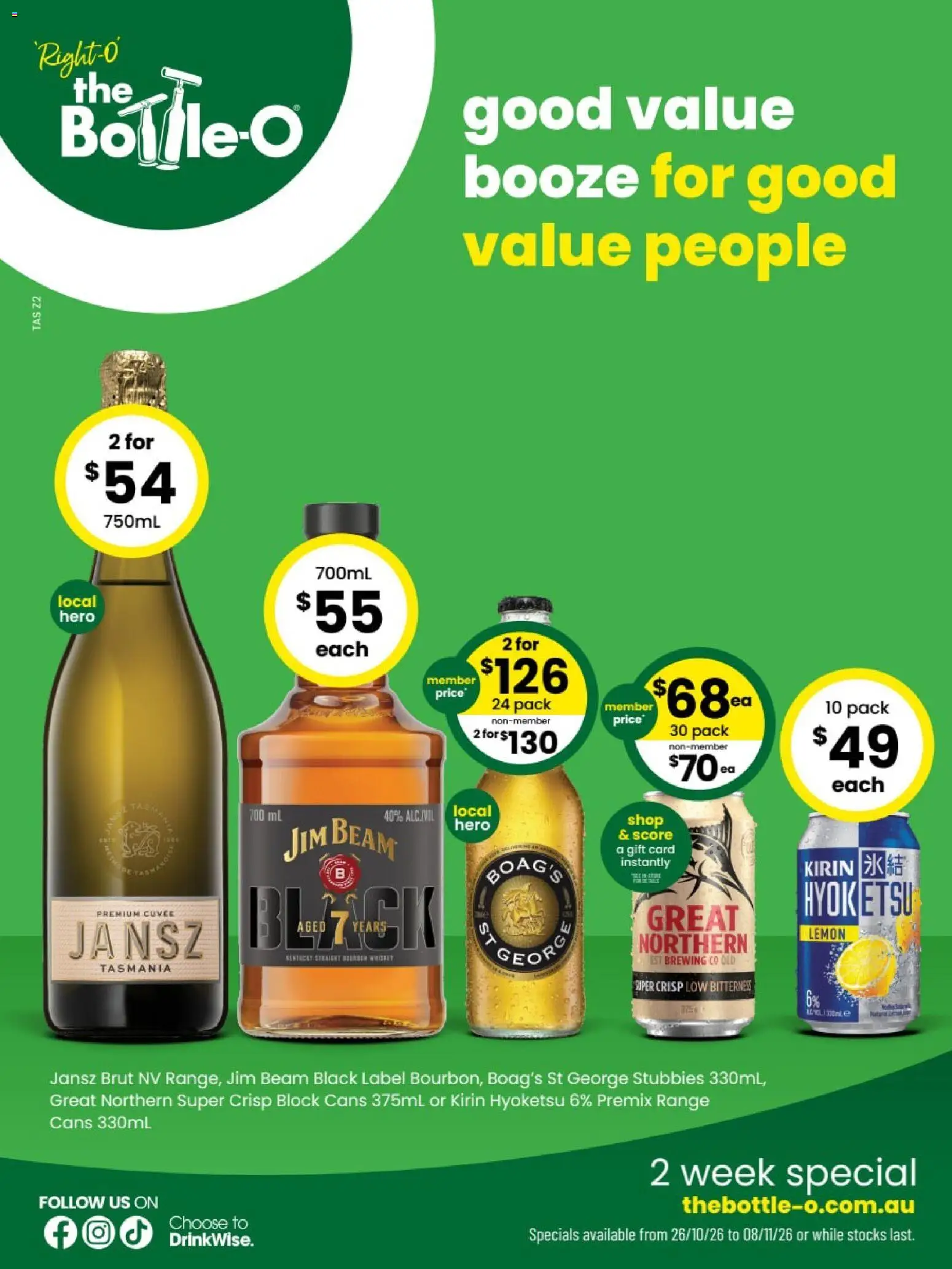 Preview of catalogue The Bottle-O catalogue Queenstown from shop The Bottle-O valid 26/10/2026