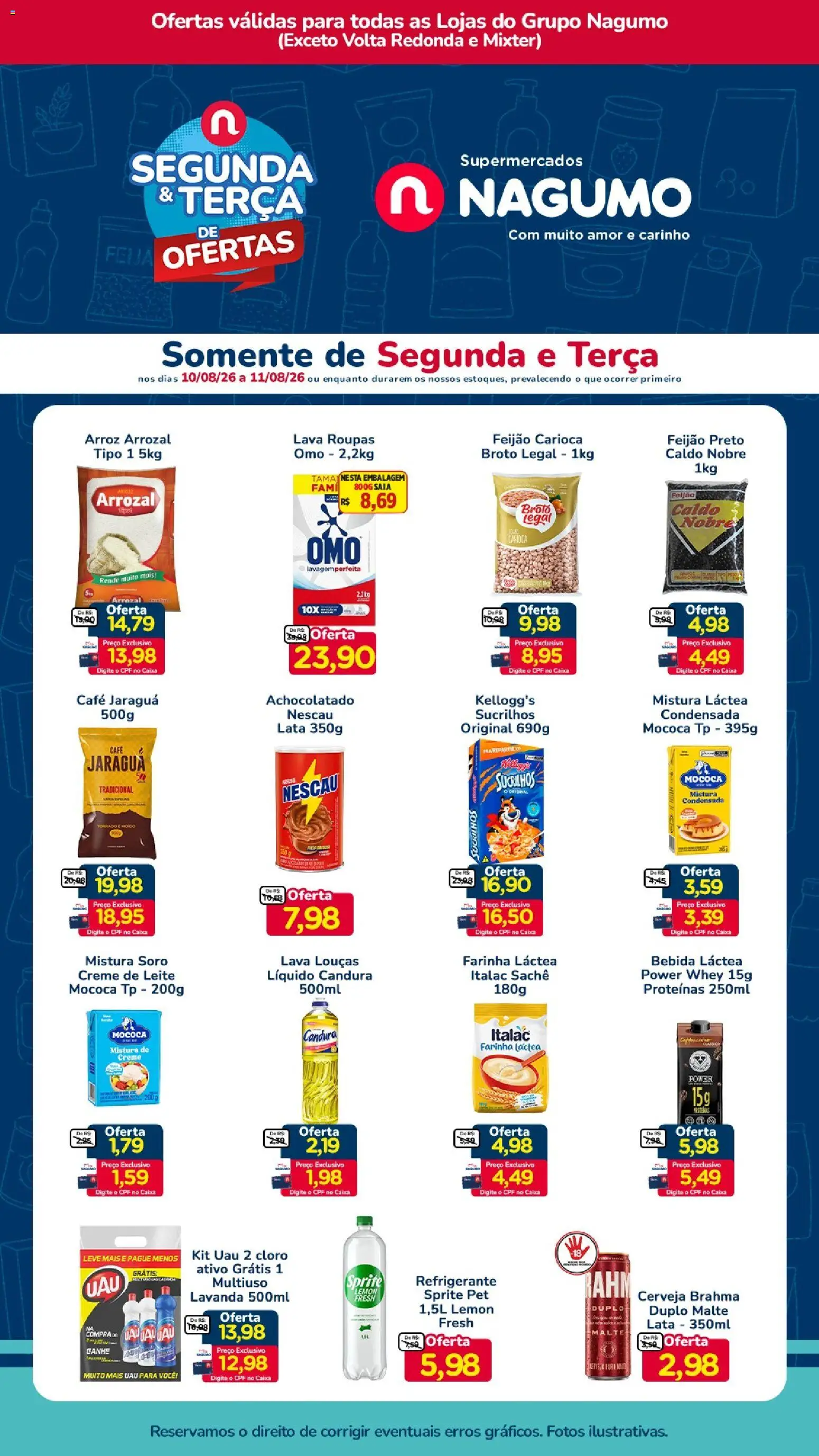Pré-Visualização do folheto "Nagumo ofertas Segunda e Terça" da loja Nagumo válido a partir de 10/08/2026