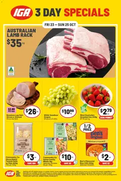 Preview of catalogue IGA 3 Day Specials WA from shop IGA valid 23/10/2026