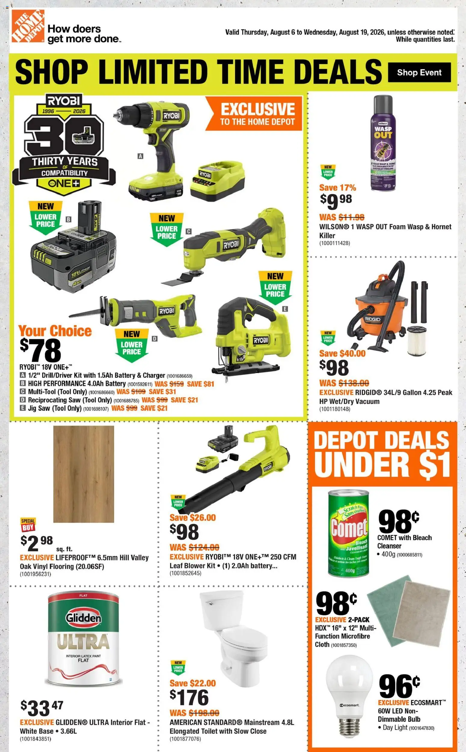 Preview of leaflet Home Depot weekly flyer / circulaire from shop Home Depot is valid from Aug 06, 2026