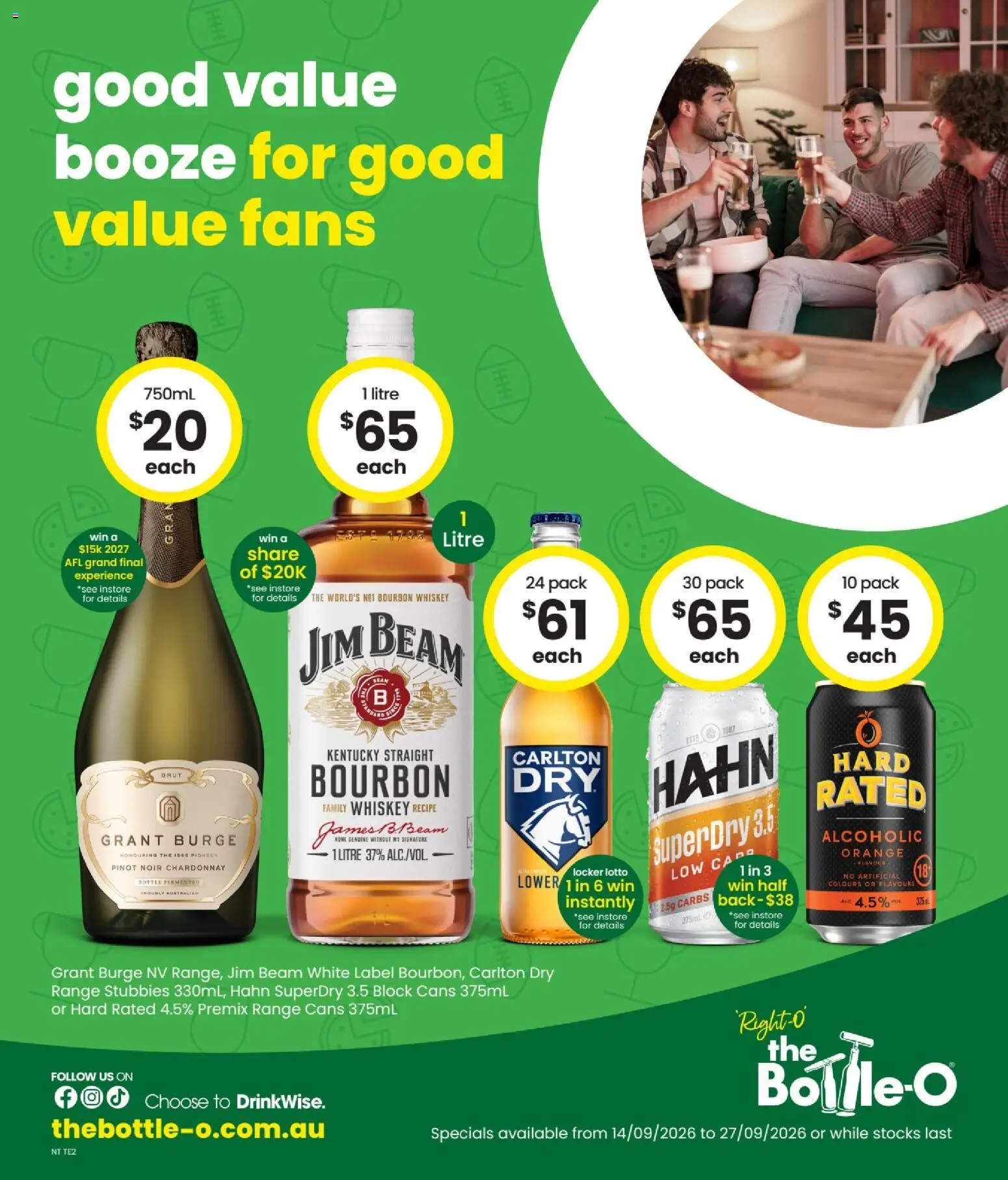 Preview of catalogue The Bottle-O catalogue KATHERINE from shop The Bottle-O valid 14/09/2026 - Jim Beam, Bourbon, Whiskey