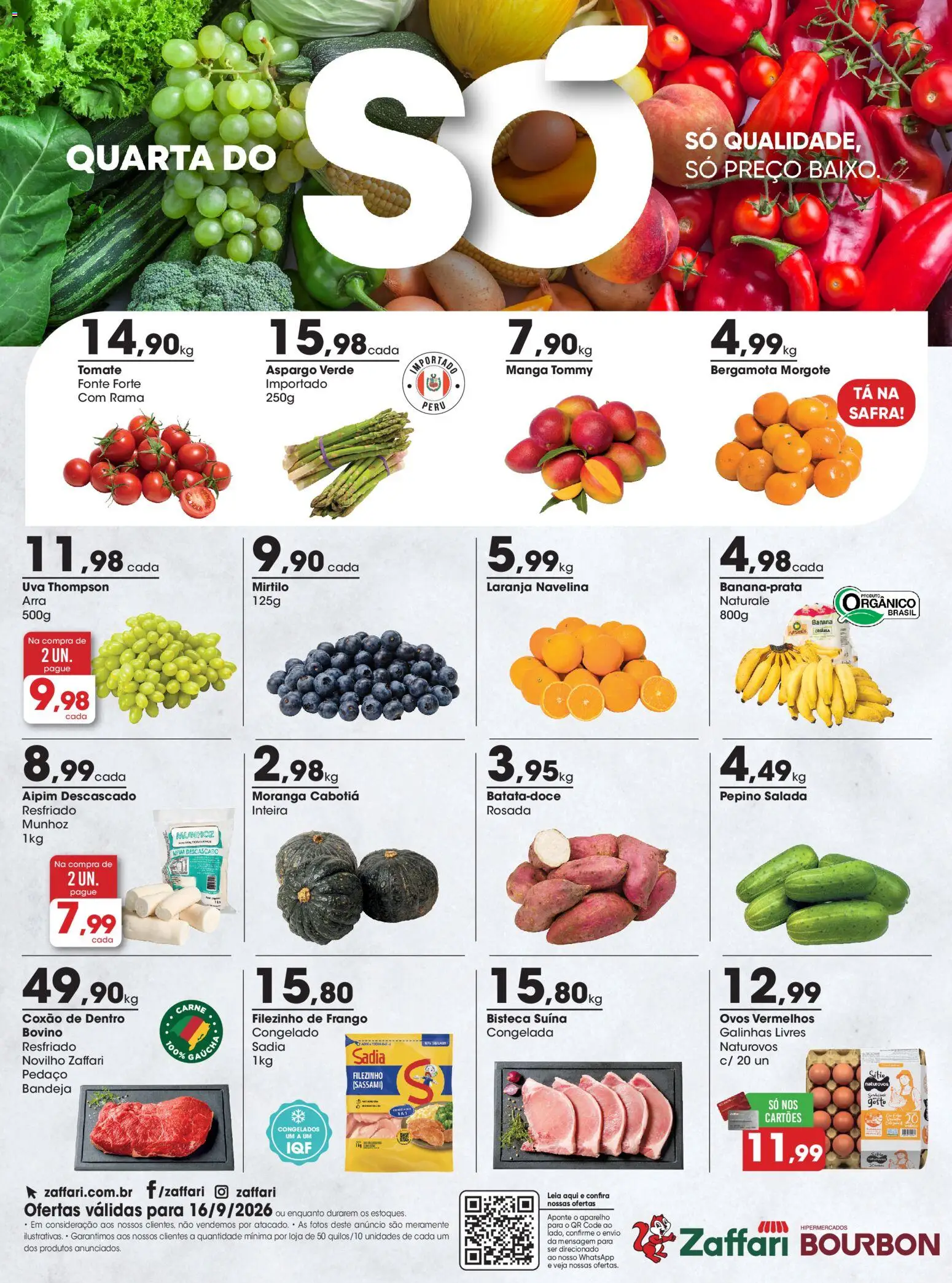 Pré-Visualização do folheto "Zaffari ofertas Quarta do Só - RS" da loja Zaffari válido a partir de 16/09/2026