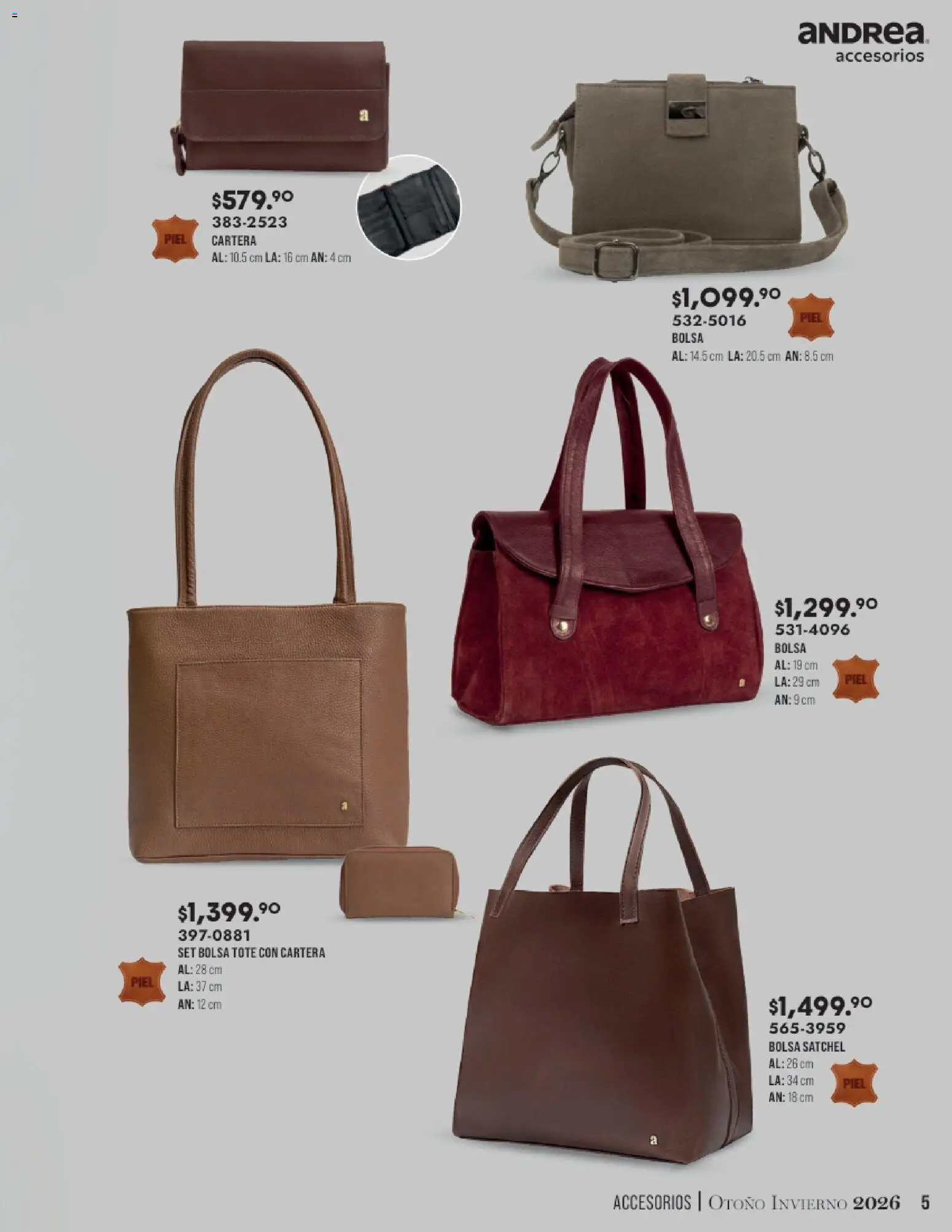 Vista previa las ofertas de la tienda Andrea - Andrea catálogo Accesorios para todos desde el 23/08/2026 