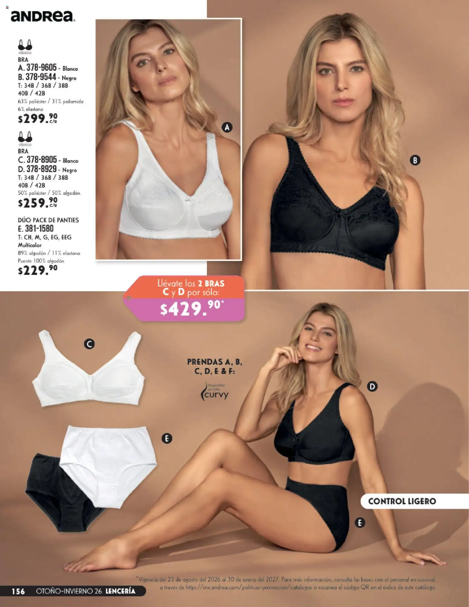Vista previa las ofertas de la tienda Andrea - Andrea catálogo Lencería & vestir interior desde el 23/08/2026 
