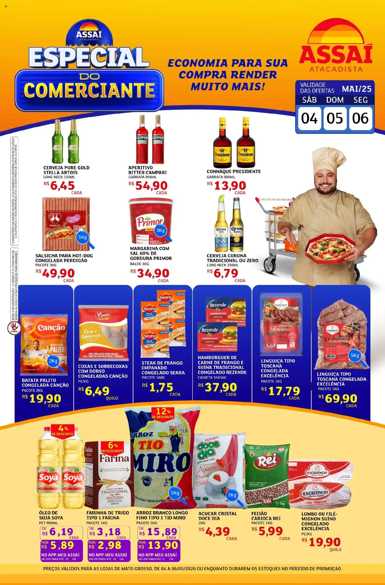 Pré-Visualização do folheto "Assaí Atacadista ofertas - MT" da loja Assaí Atacadista válido a partir de 04/05/2026