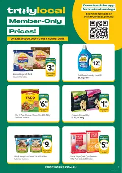 Preview of catalogue Catalogue Truly local from shop Foodworks valid 29/07/2026