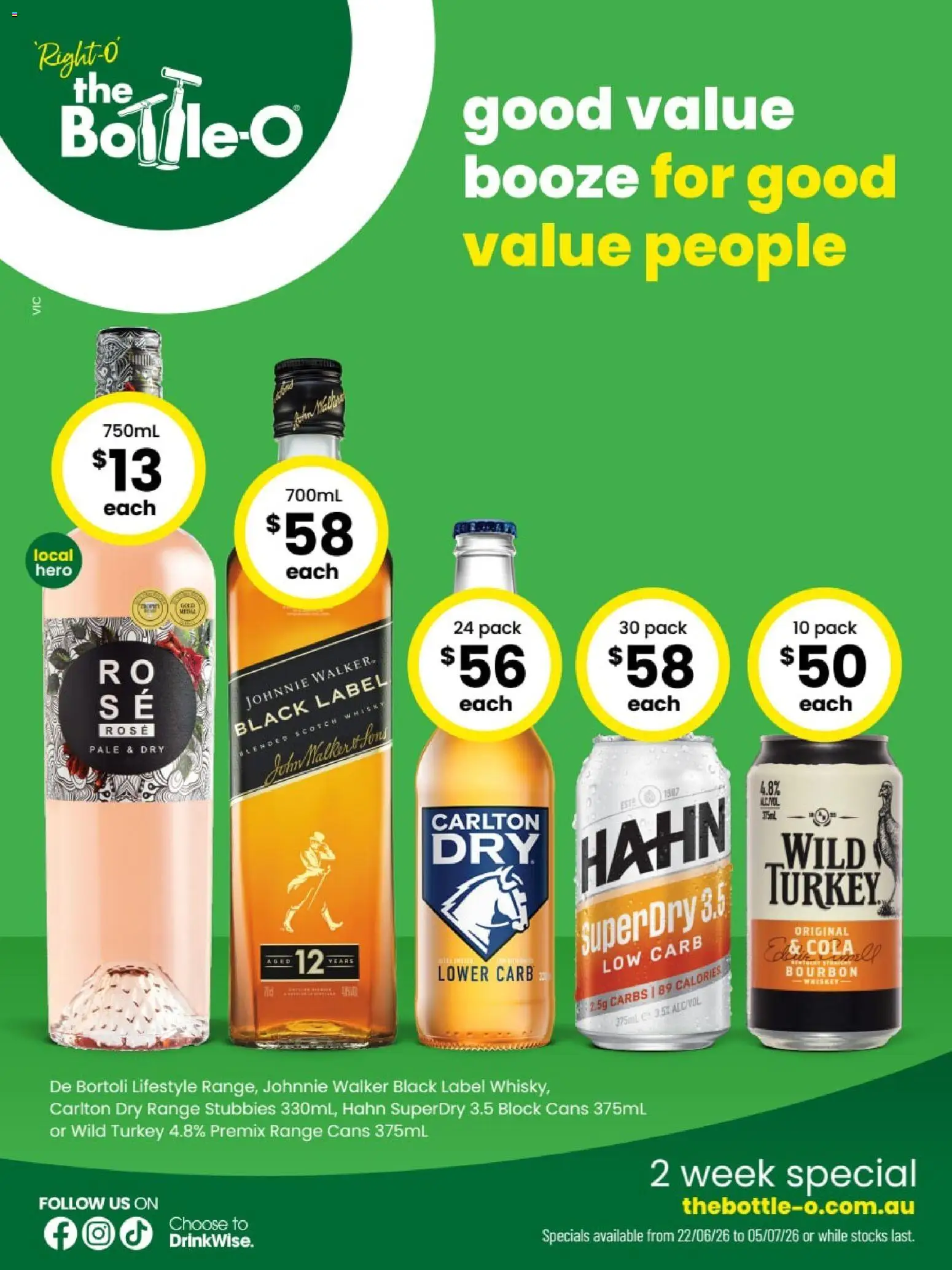 Preview of catalogue The Bottle-O catalogue BAIRNSDALE from shop The Bottle-O valid 22/06/2026
