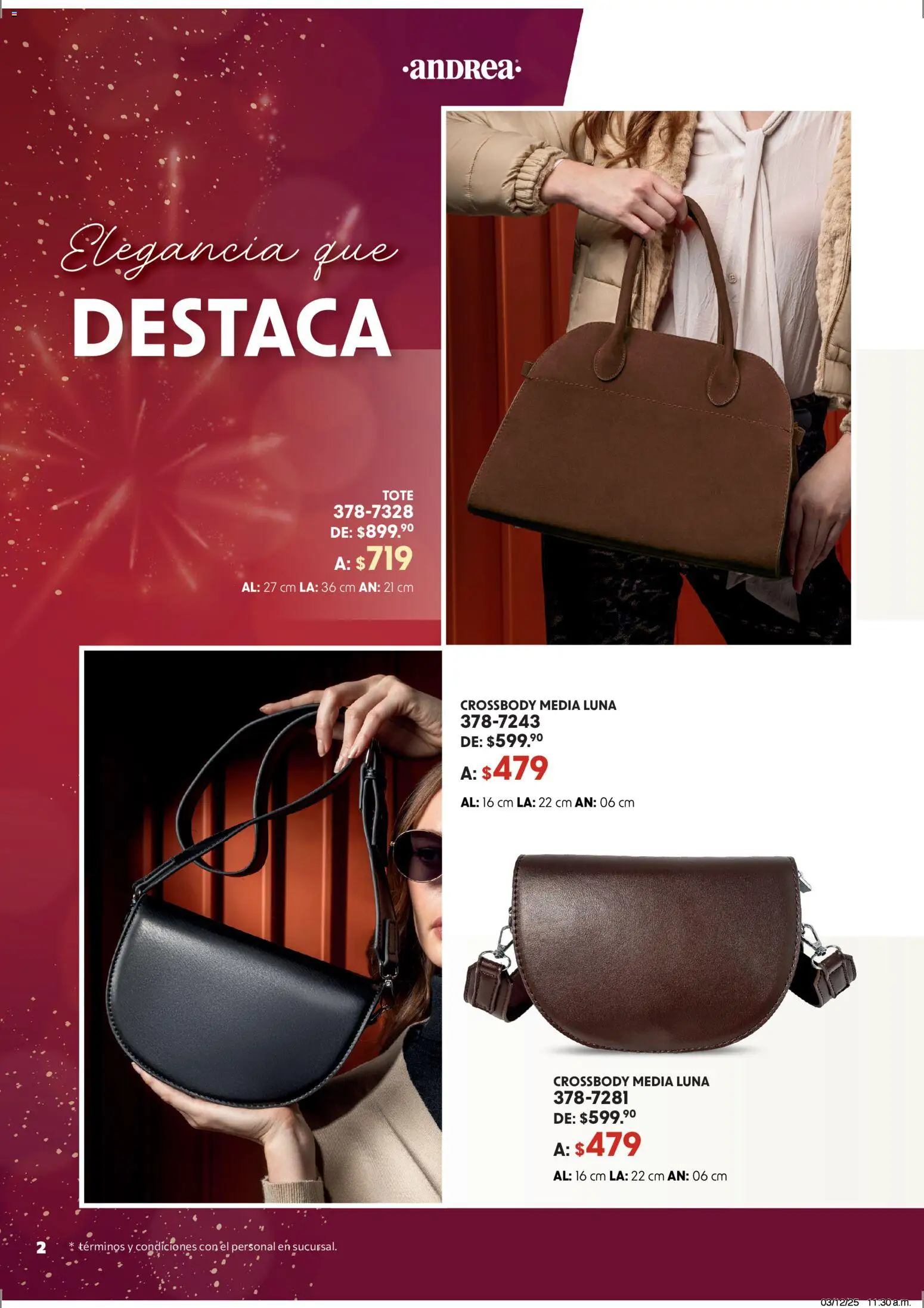 Vista previa las ofertas de la tienda Andrea - Catálogo Accesorízate esta Navidad desde el 07/12/2025 
