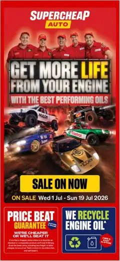 Preview of catalogue Supercheap Auto catalogue from shop Supercheap Auto valid 01/07/2026