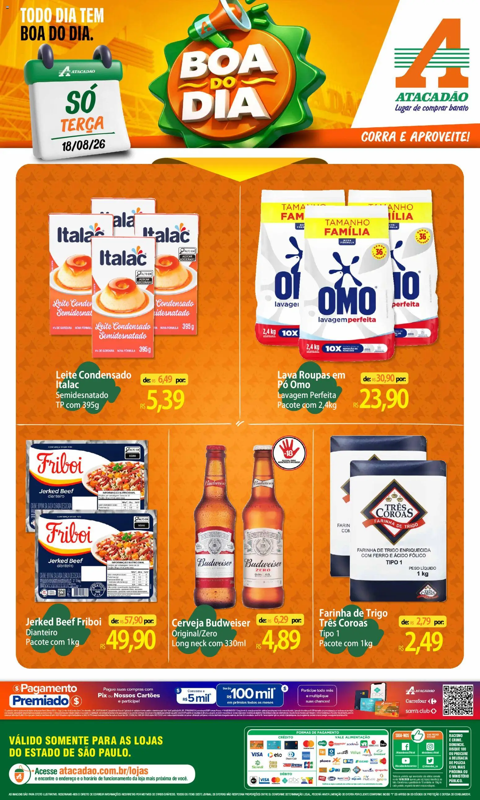 Pré-Visualização do folheto "Atacadão ofertas - SP" da loja Atacadão válido a partir de 18/08/2026