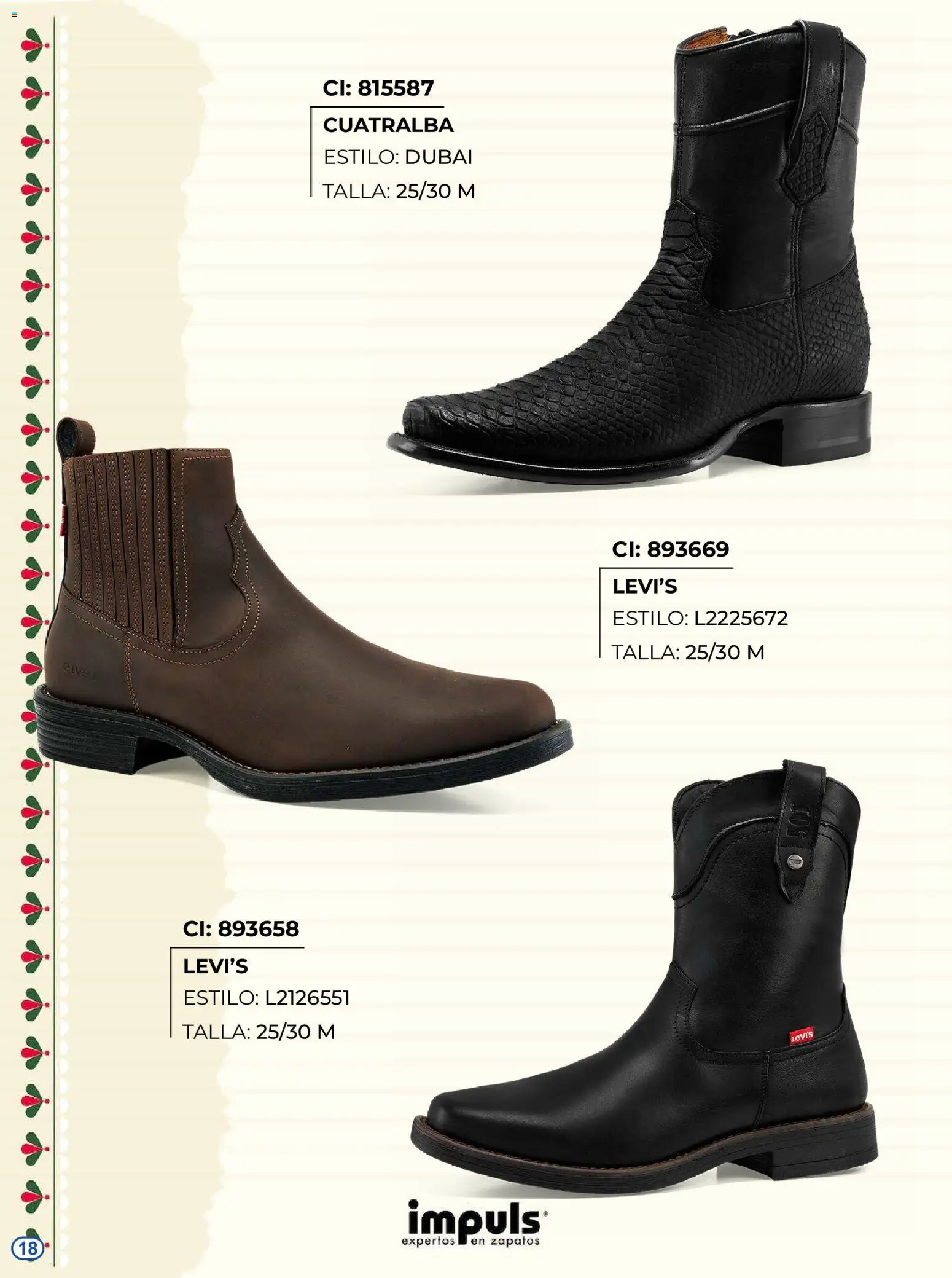 Vista previa las ofertas de la tienda Impuls - Impuls catálogo Botas desde el 27/08/2026 