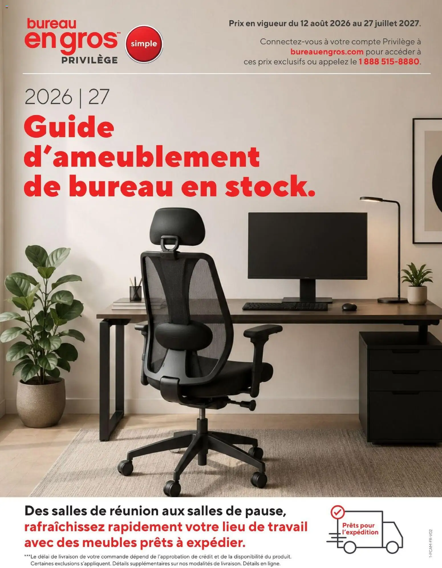 Preview of leaflet Staples - Guide d'ameublement de bureau en stock from shop Staples is valid from Aug 12, 2026