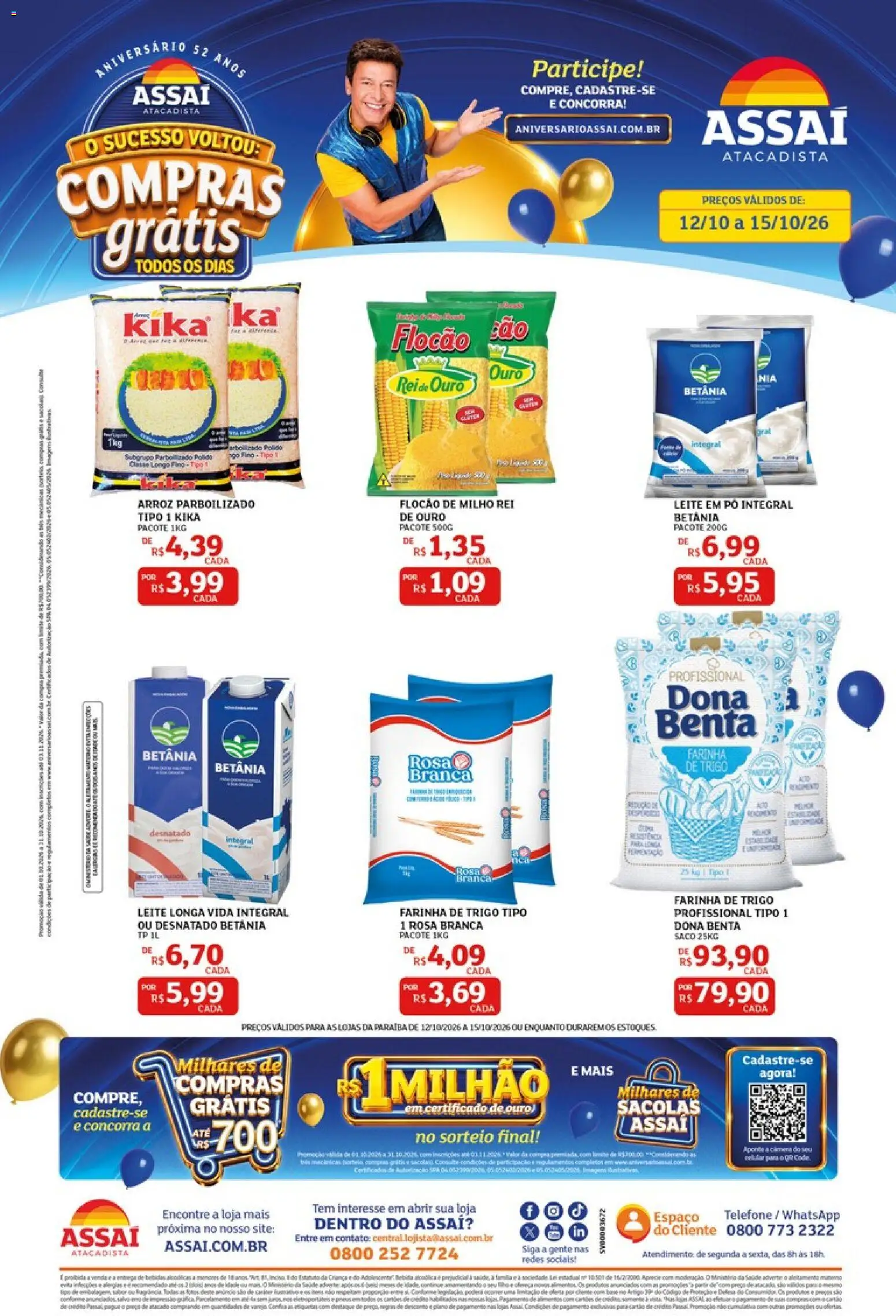 Pré-Visualização do folheto "Assaí Atacadista ofertas - PB" da loja Assaí Atacadista válido a partir de 12/10/2026