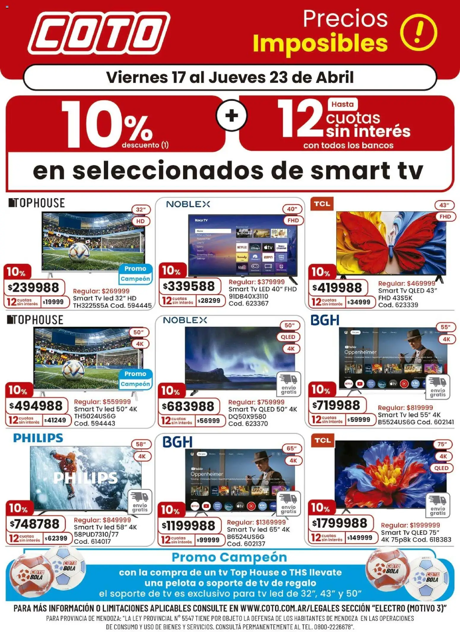 Vista previa del folleto de la tienda Coto válido desde el 17/04/2026 - Pelota, Top