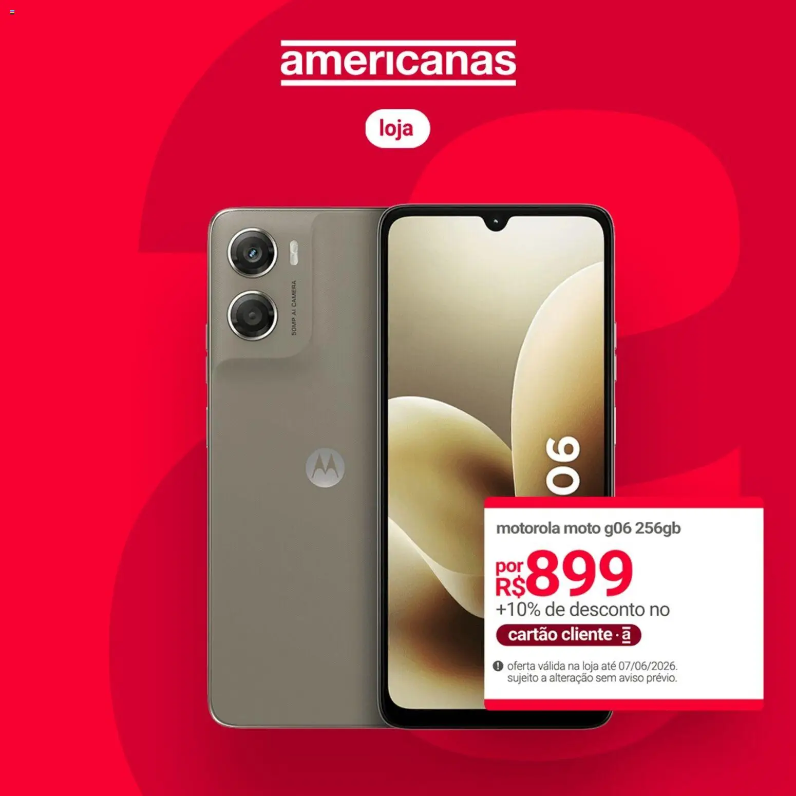 Pré-Visualização do folheto "Lojas Americanas ofertas casa e cozinha" da loja Lojas Americanas válido a partir de 04/06/2026 - Câmera