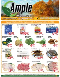 Preview of leaflet Ample Food Market weekly flyer Brampton from shop Ample Food Market is valid from Sep 25, 2026