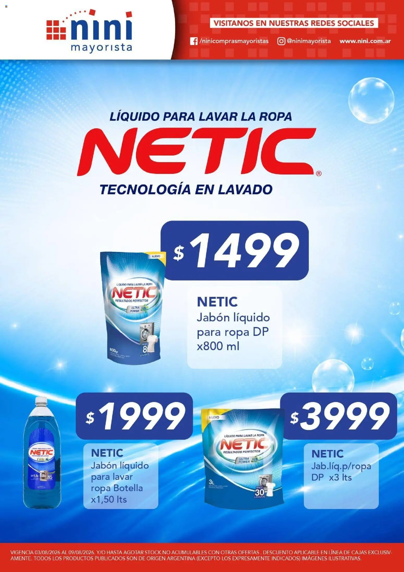 Vista previa del folleto de la tienda NINI Mayorista válido desde el 03/08/2026 