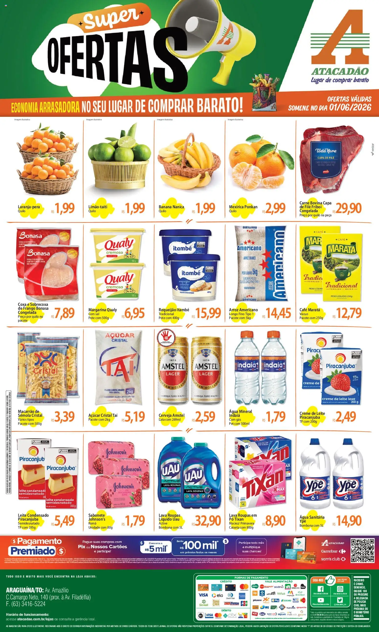 Pré-Visualização do folheto "Atacadão ofertas - TO" da loja Atacadão válido a partir de 01/06/2026