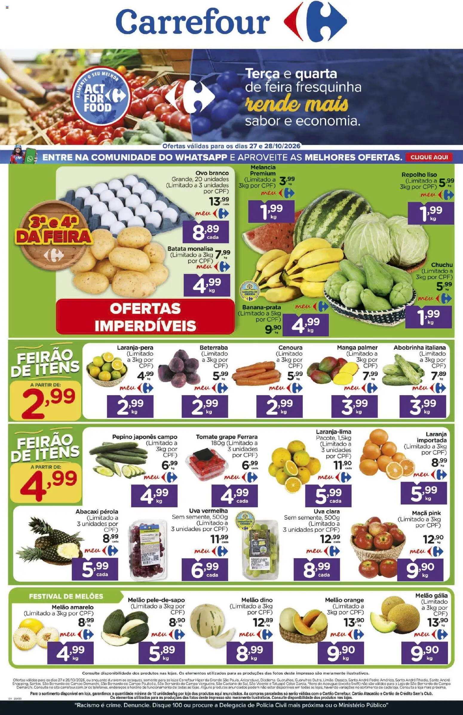 Pré-Visualização do folheto "Carrefour ofertas Feira" da loja Carrefour válido a partir de 27/10/2026