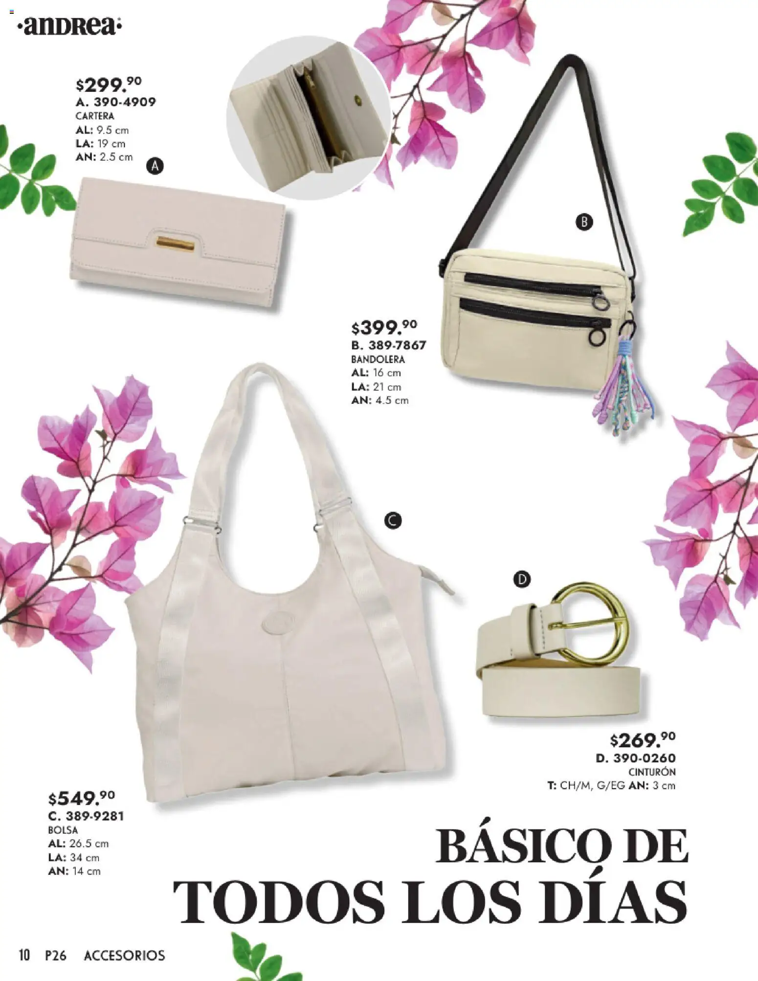 Vista previa las ofertas de la tienda Andrea - Catálogo Primavera desde el 25/01/2026 - Bolsa, Cinturón