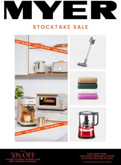 Preview of catalogue Myer Stocktake Sale from shop Myer valid 25/05/2026