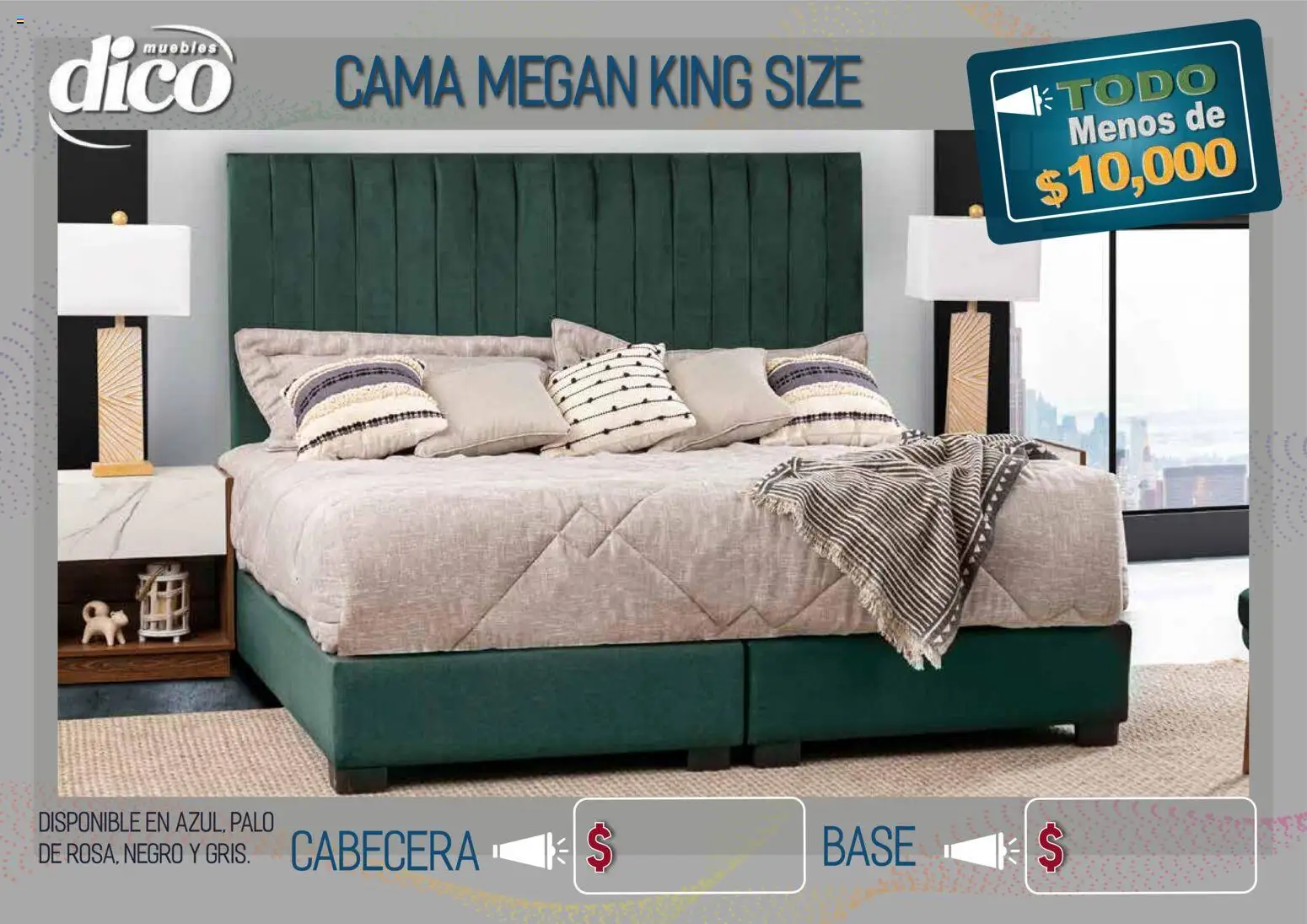 Vista previa las ofertas de la tienda Muebles Dico - Muebles Dico catálogo Todo menos de 10000 Pacifico desde el 09/04/2026 - Cama, Cabecera