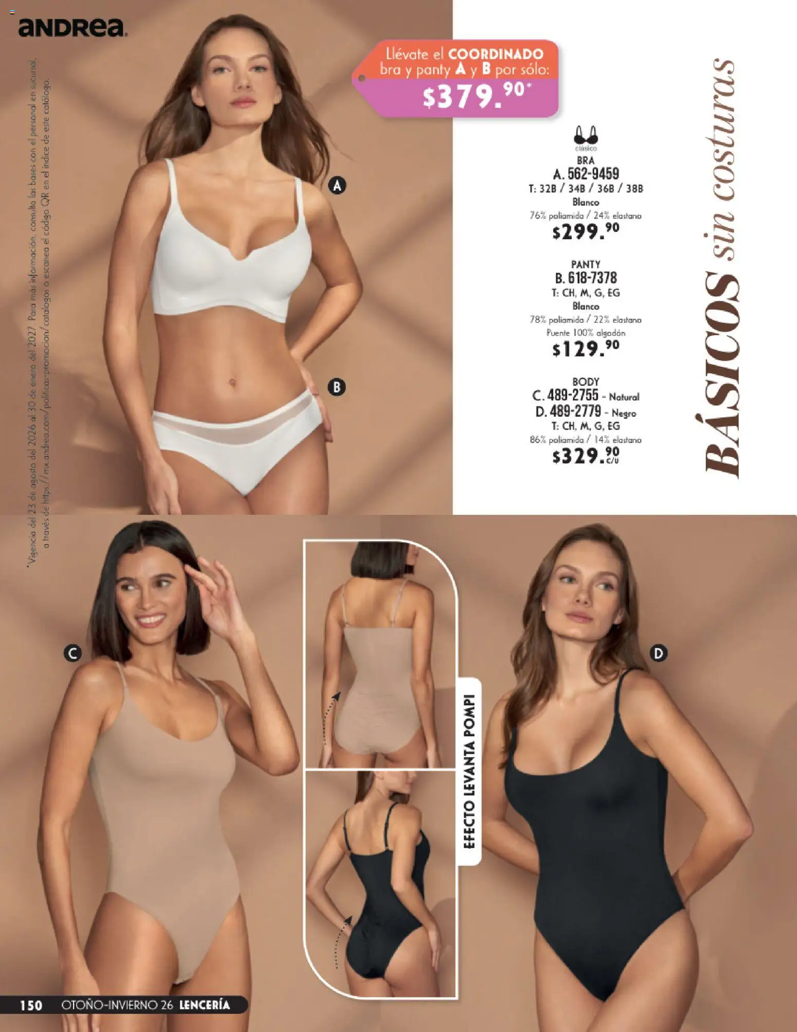 Vista previa las ofertas de la tienda Andrea - Andrea catálogo Lencería & vestir interior desde el 23/08/2026 