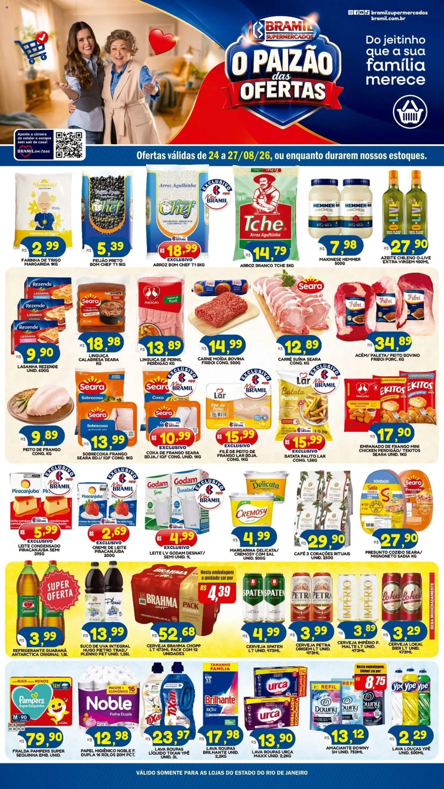 Pré-Visualização do folheto "Bramil Supermercados - Ofertas da semana" da loja Bramil Supermercados válido a partir de 24/08/2026