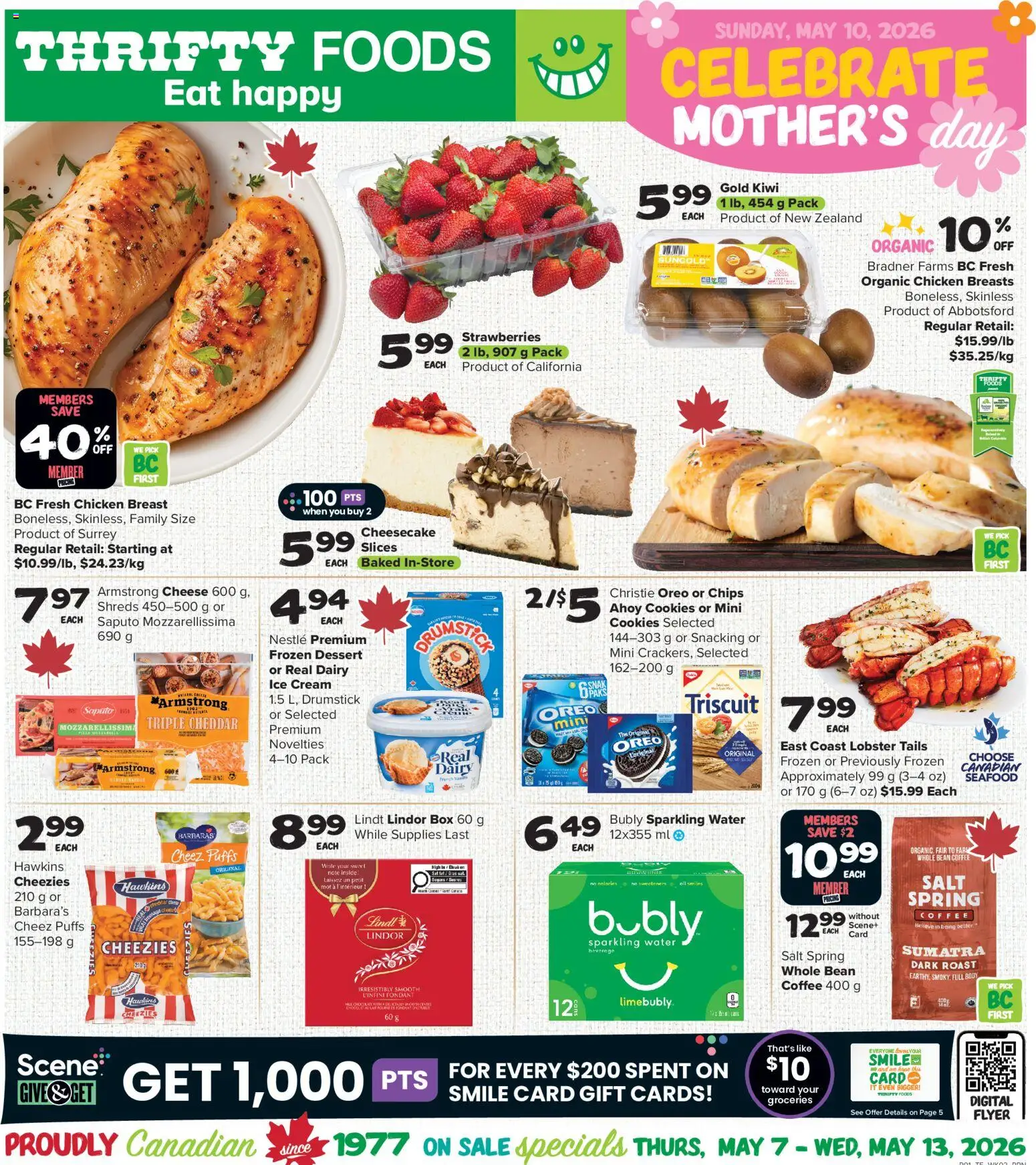 Preview of leaflet Thrifty Foods weekly flyer / circulaire from shop Thrifty Foods is valid from May 07, 2026
