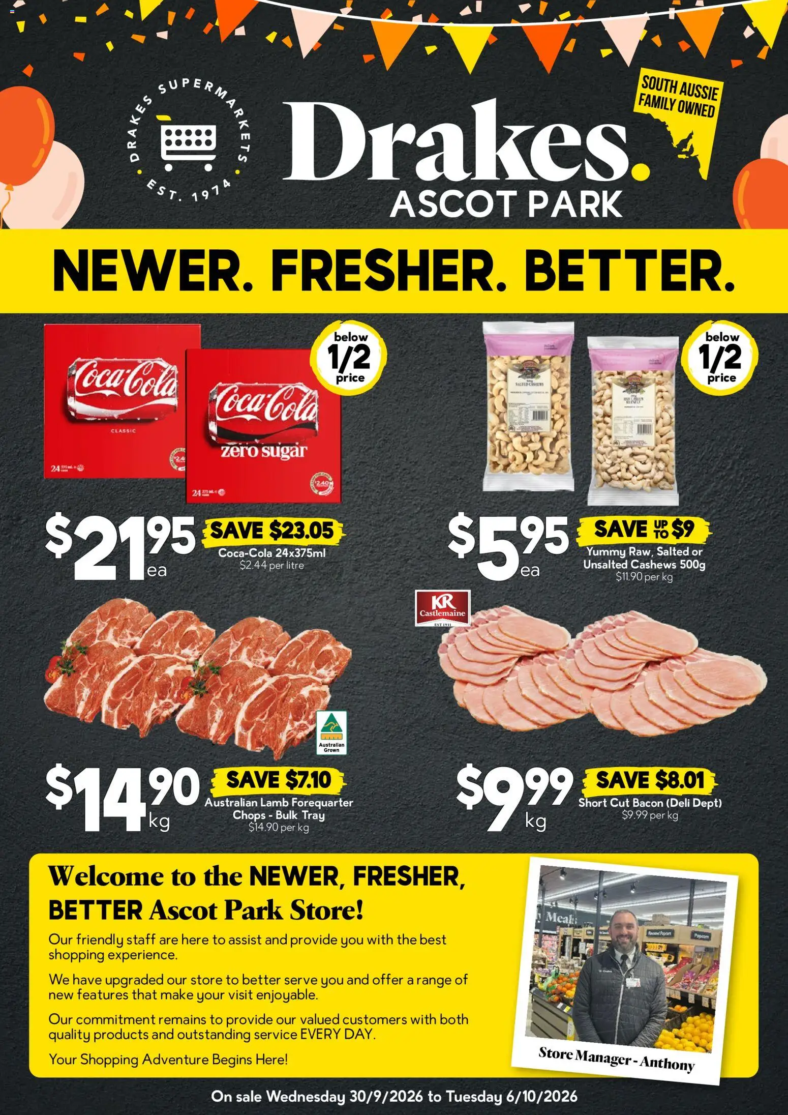 Preview of catalogue Drakes catalogue Ascot Park from shop Drakes valid 30/09/2026 - Bacon, Lamb, Sugar