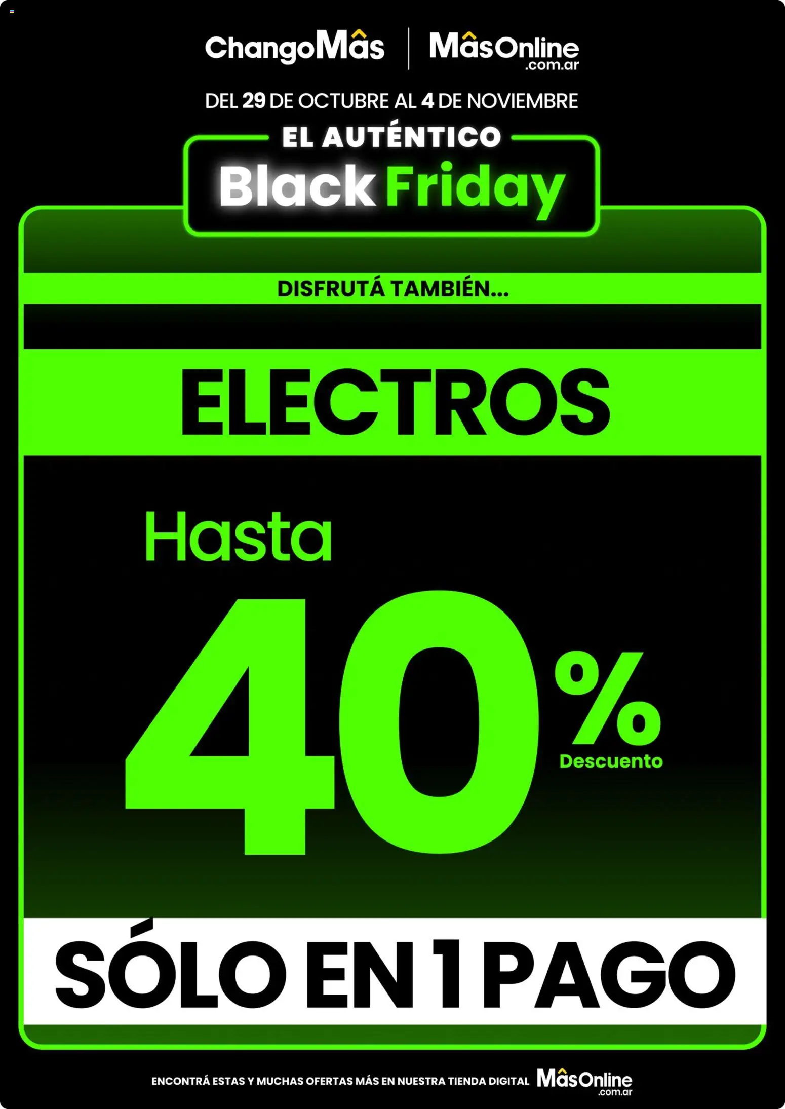 Vista previa del folleto de la tienda Changomas válido desde el 29/10/2026 