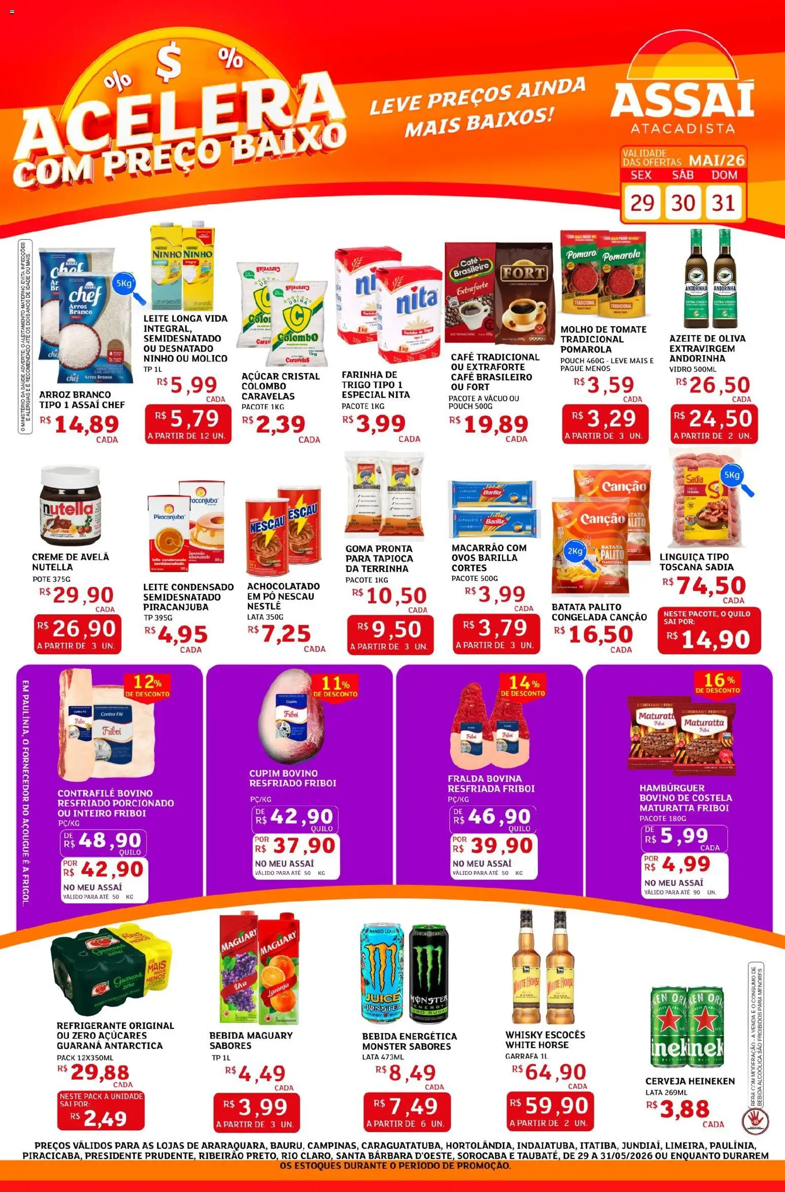 Pré-Visualização do folheto "Assaí Atacadista ofertas - SP" da loja Assaí Atacadista válido a partir de 29/05/2026