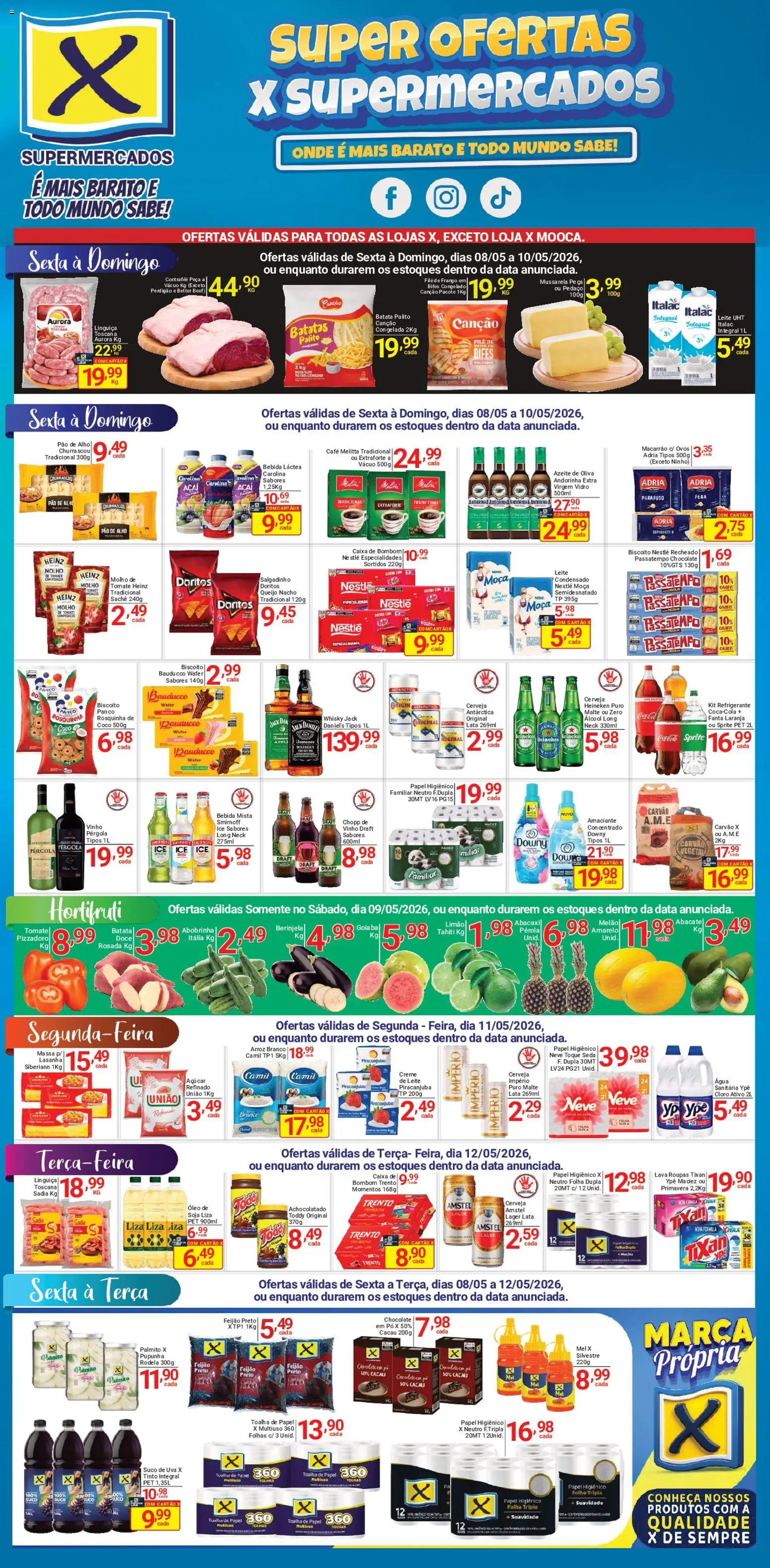 Pré-Visualização do folheto "X Supermercados - Ofertas da semana" da loja X Supermercados válido a partir de 08/05/2026
