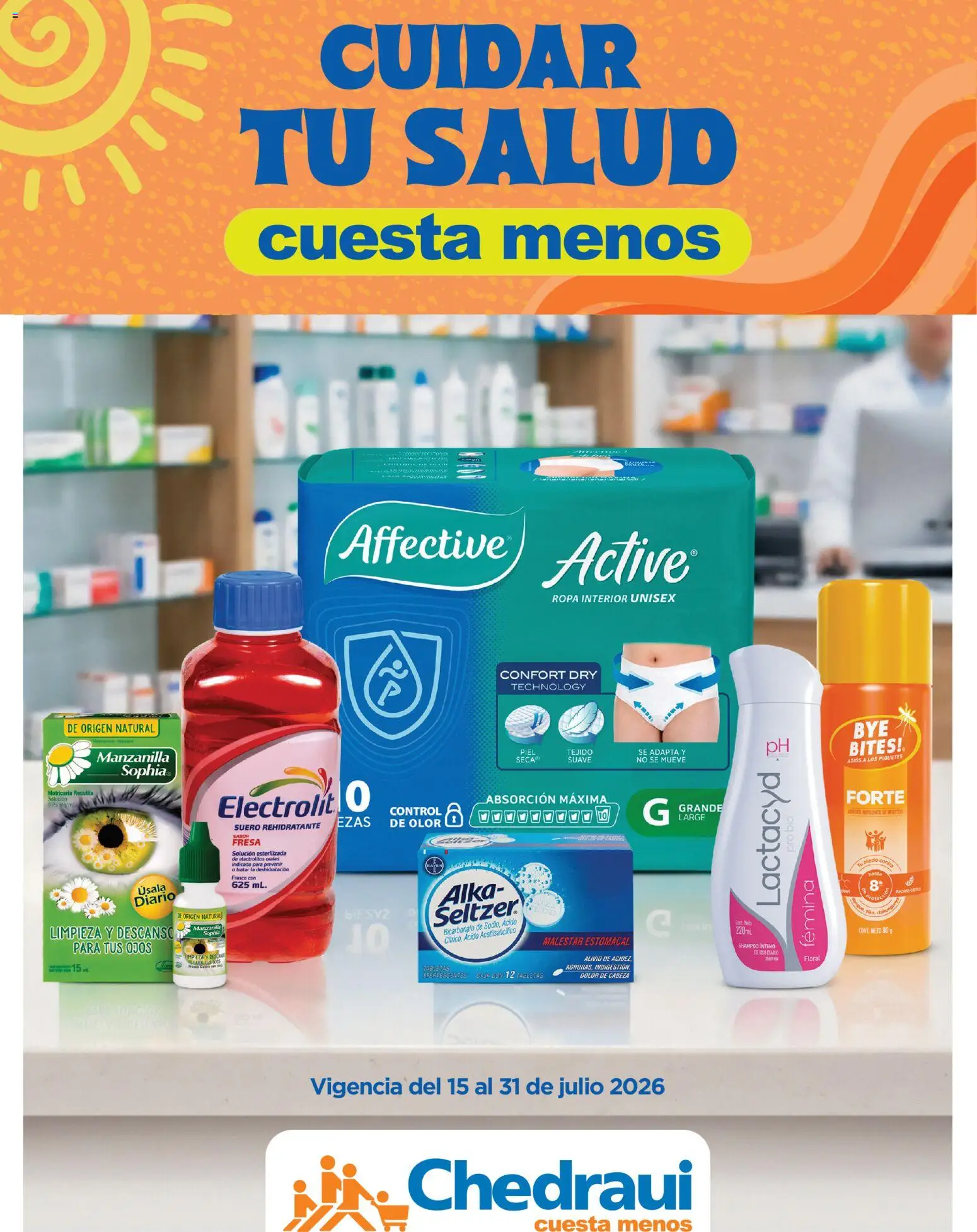 Vista previa las ofertas de la tienda Chedraui - Chedraui folleto Cuidar tu salud desde el 15/07/2026 