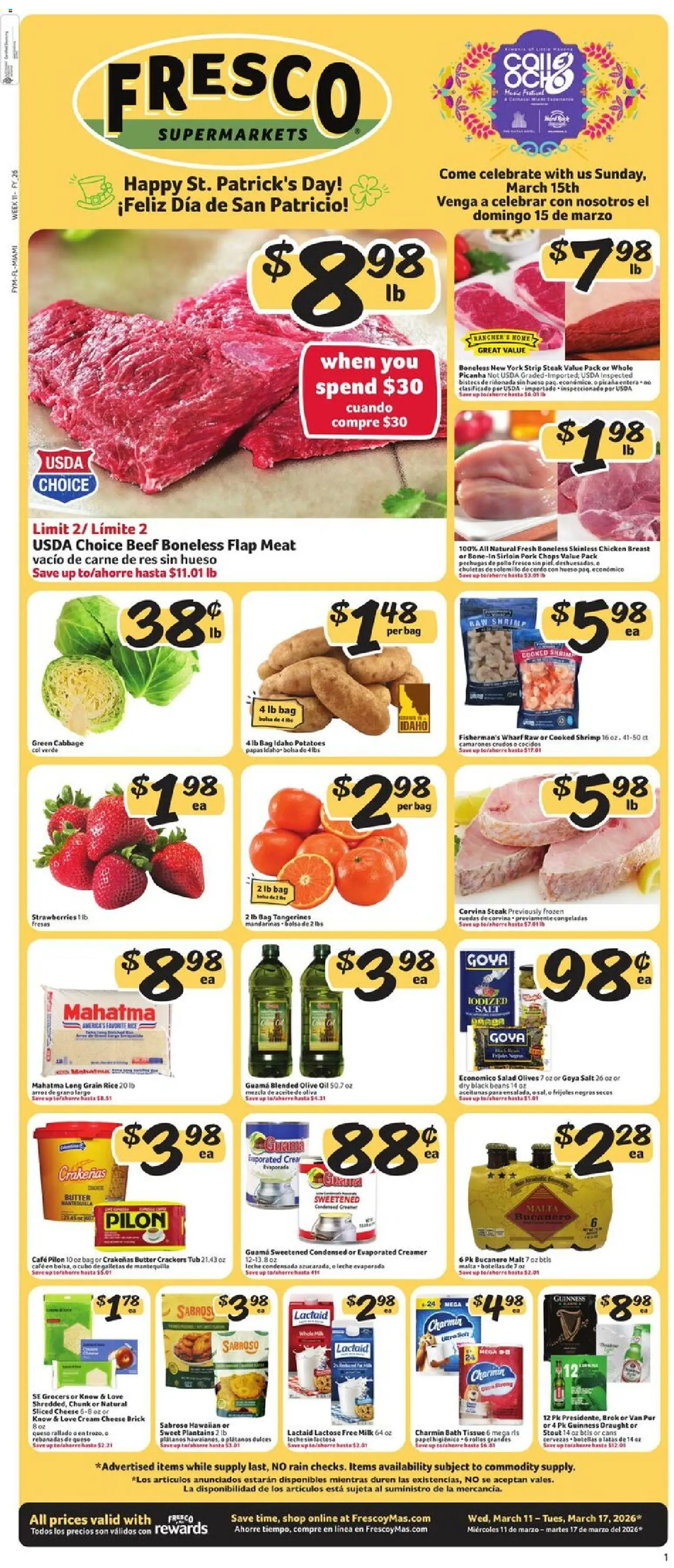 Ad Preview of Fresco y Más Fresco y Más Weekly Ad from 03/11/2026