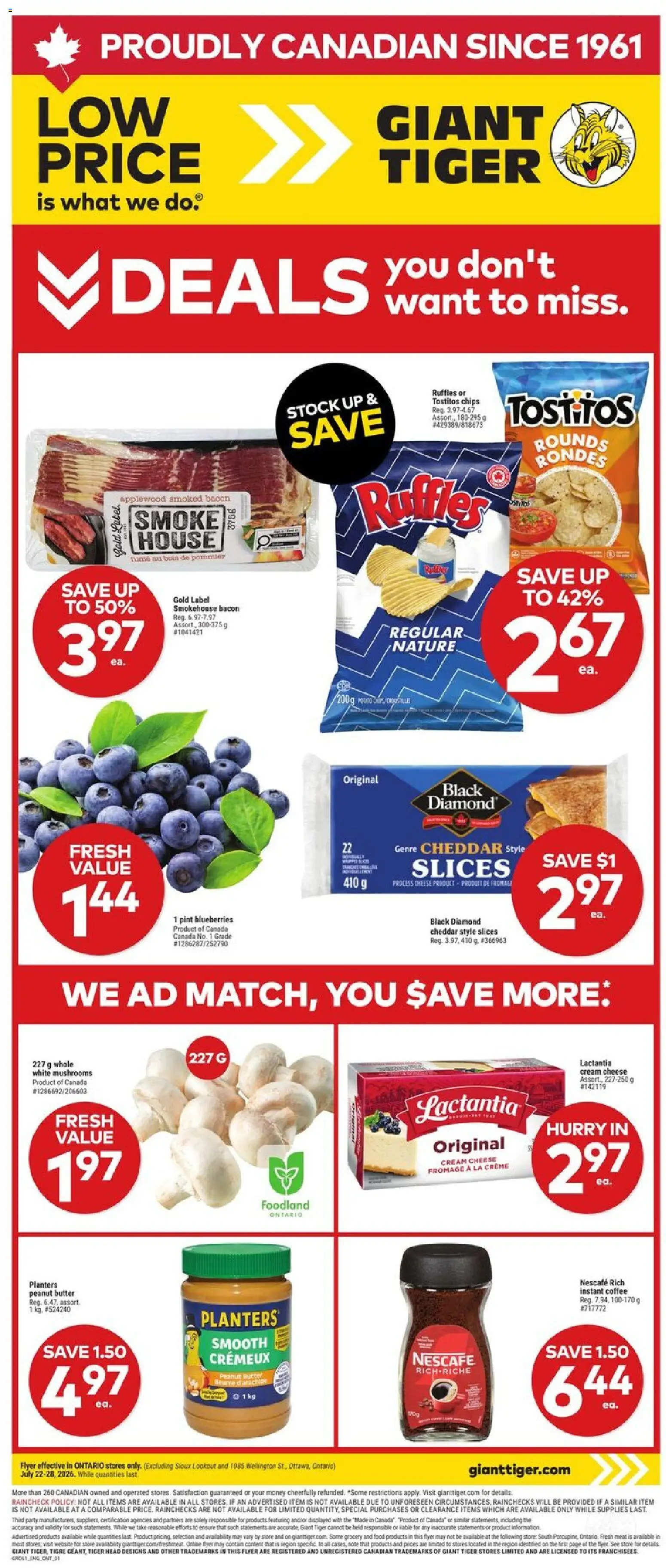 Preview of leaflet Giant Tiger weekly flyer from shop Giant Tiger is valid from Jul 22, 2026
