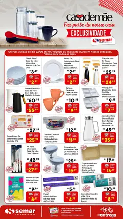Pré-Visualização do folheto "Semar Supermercado ofertas Casa de Mãe" da loja Semar Supermercado válido a partir de 22/09/2026