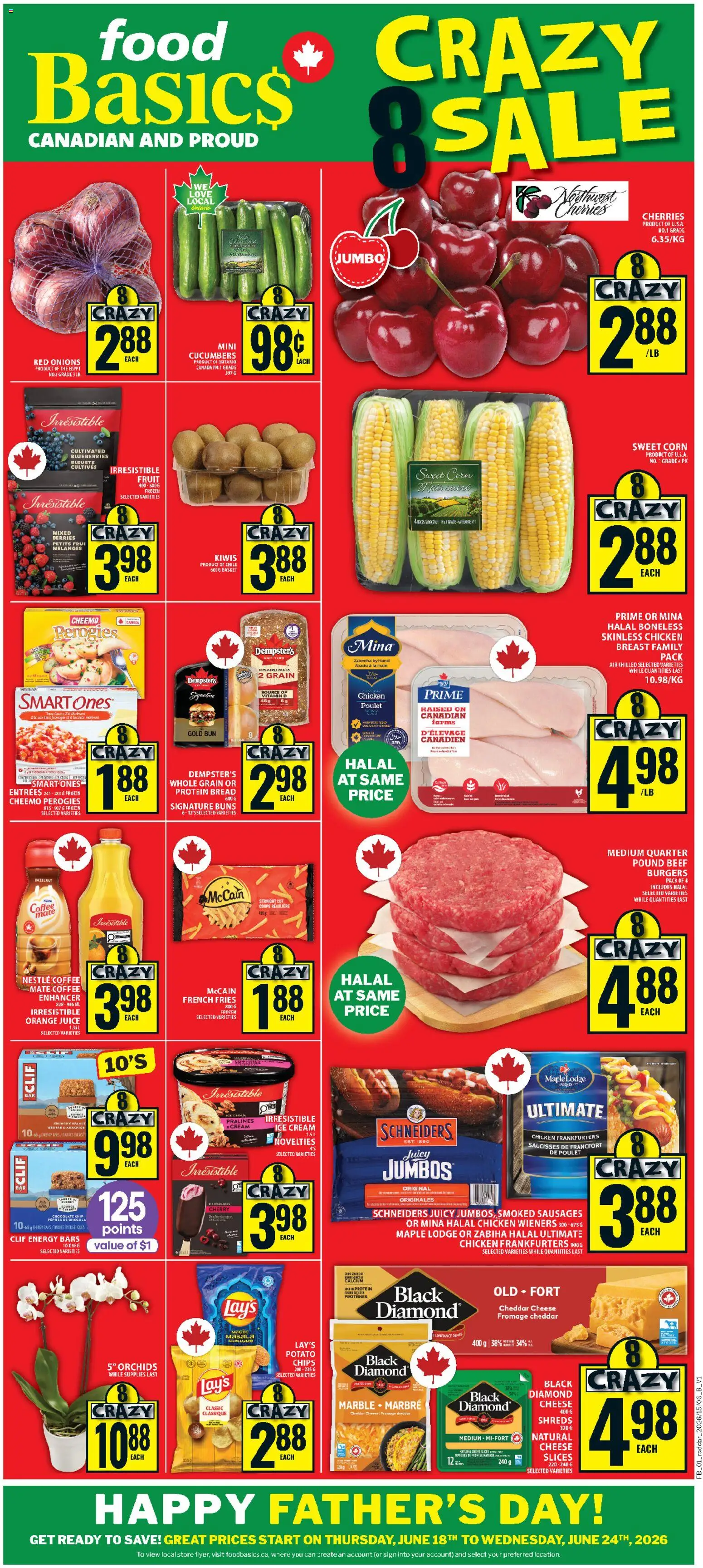 Preview of leaflet Food Basics weekly flyer - Cornwall from shop Food Basics is valid from Jun 18, 2026