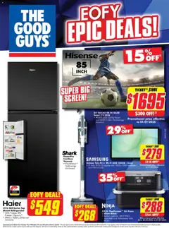 Preview of catalogue The Good Guys Eofy epic deals from shop The Good Guys valid 11/06/2026