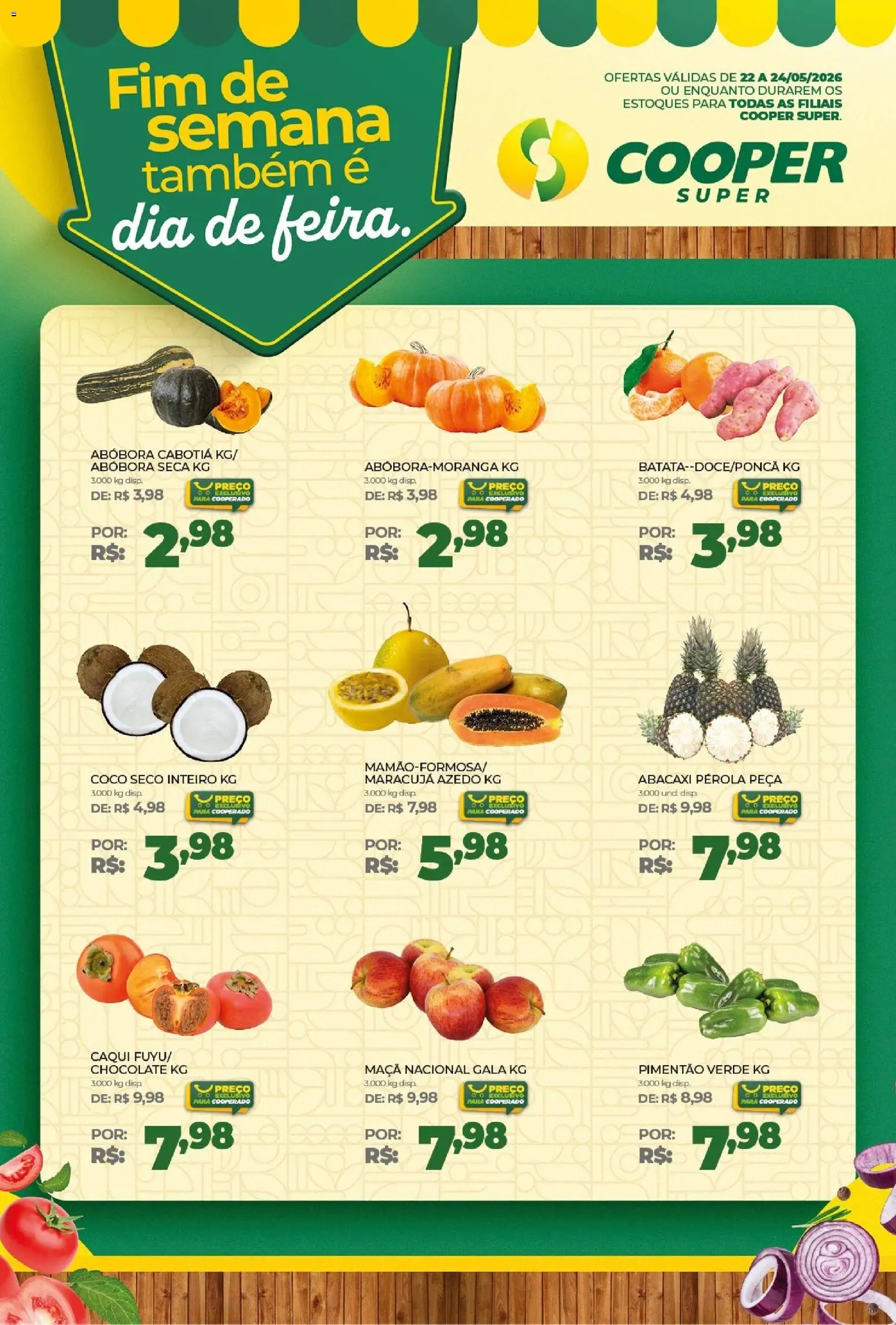 Pré-Visualização do folheto "Cooper ofertas FLV final de semana" da loja Cooper válido a partir de 22/05/2026