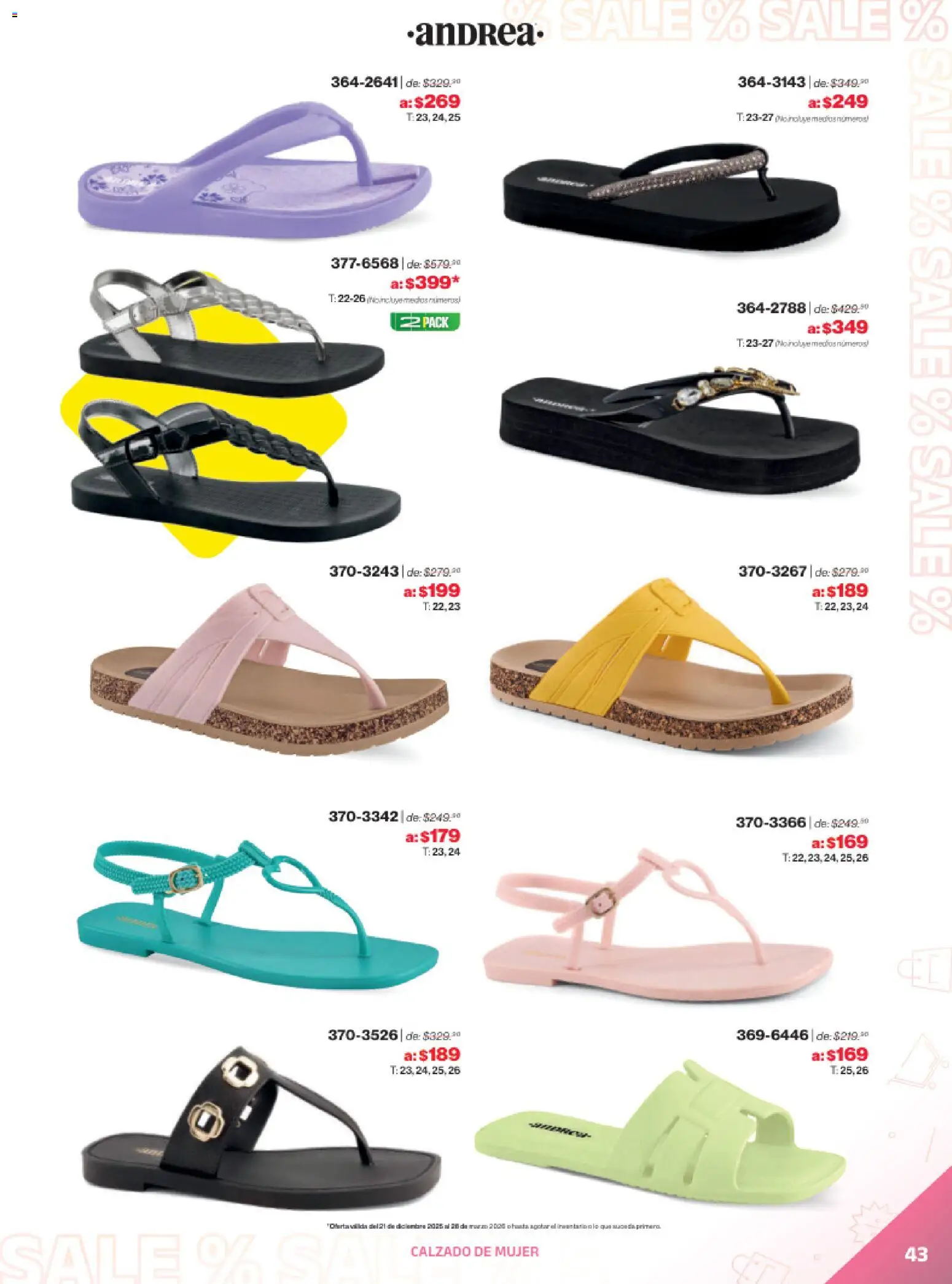 Vista previa las ofertas de la tienda Andrea - Catálogo Outlet desde el 21/12/2025 